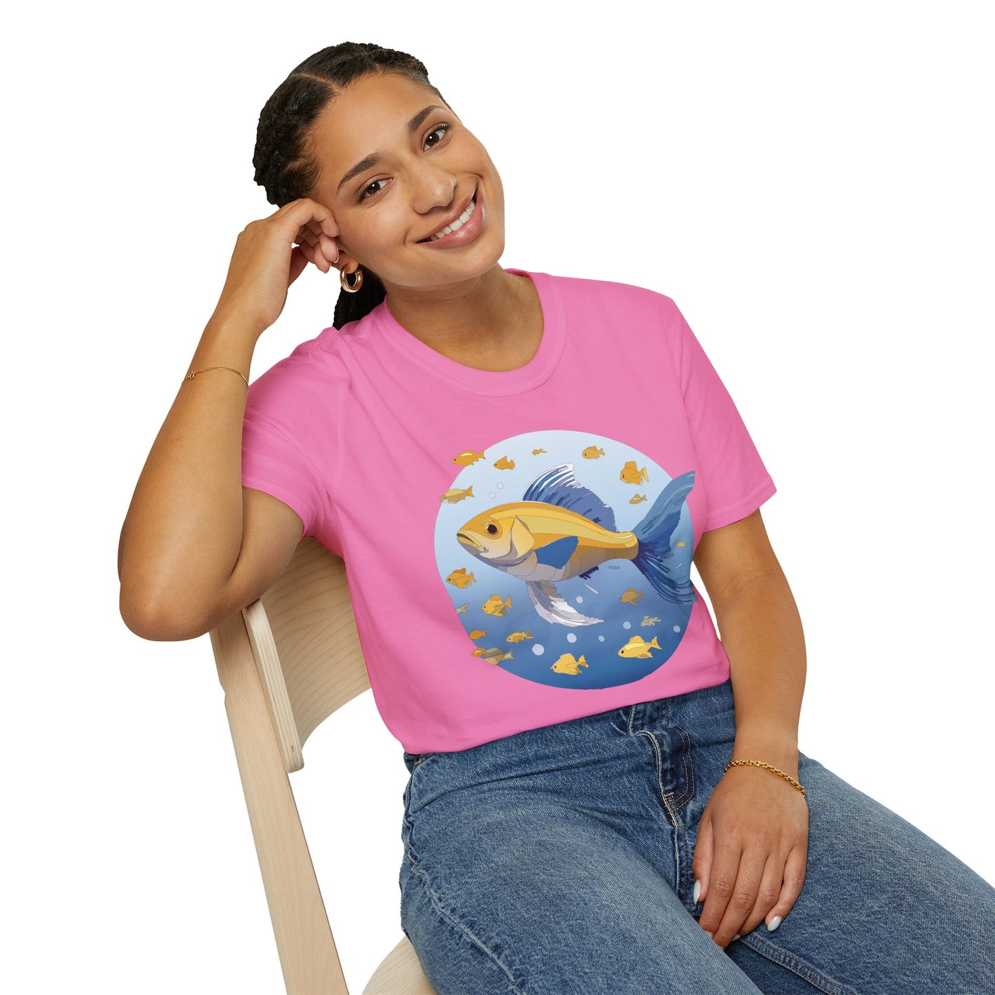 Fish Art Design Shirt, T Shirt with Fish, Graphic Shirt, Tee Shirt with Graphic Design, Shirt with Fish Graphic Art
