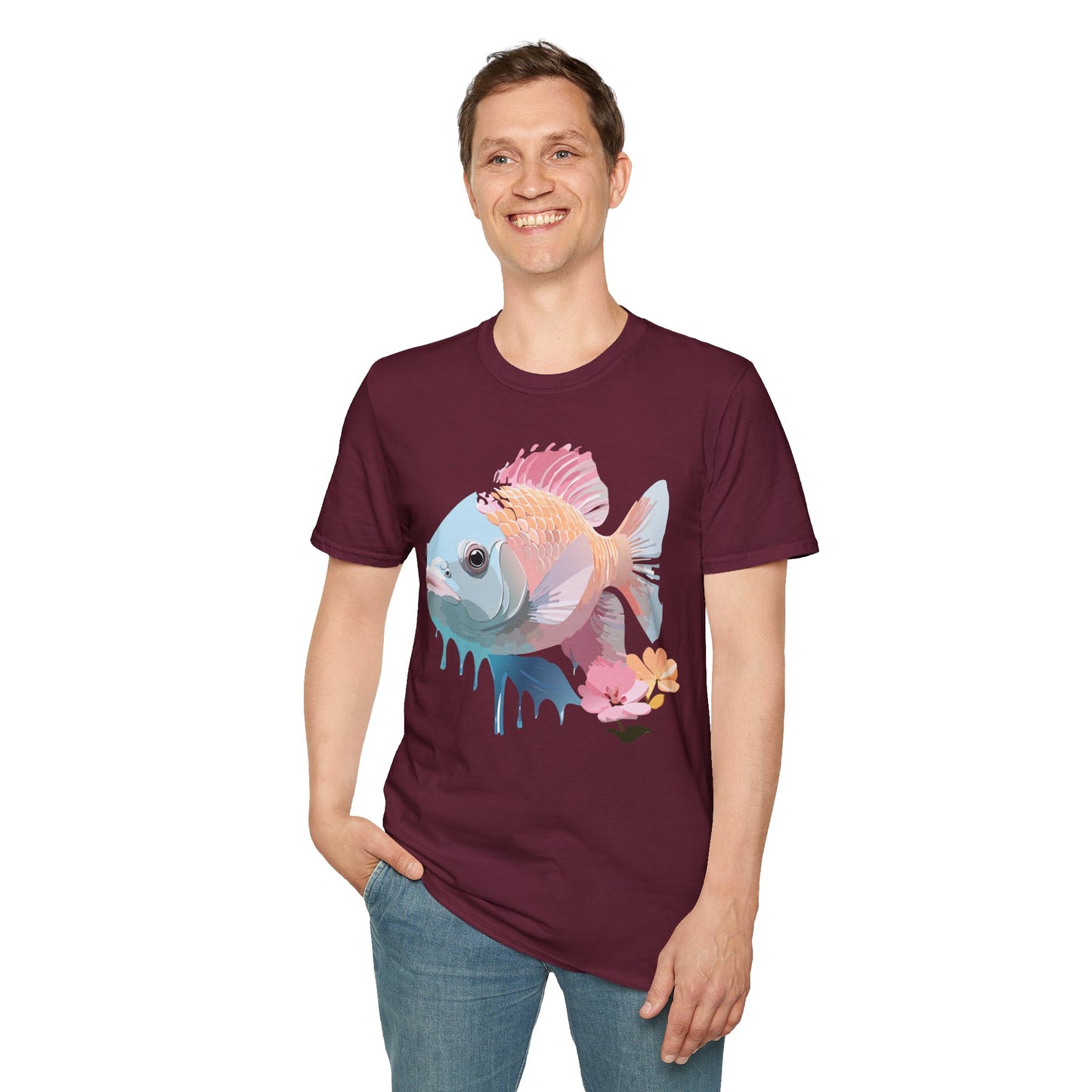 Copy of Fish Art Design Shirt, T Shirt with Fish, Graphic Shirt, Tee Shirt with Graphic Design, Shirt with Fish Graphic Art