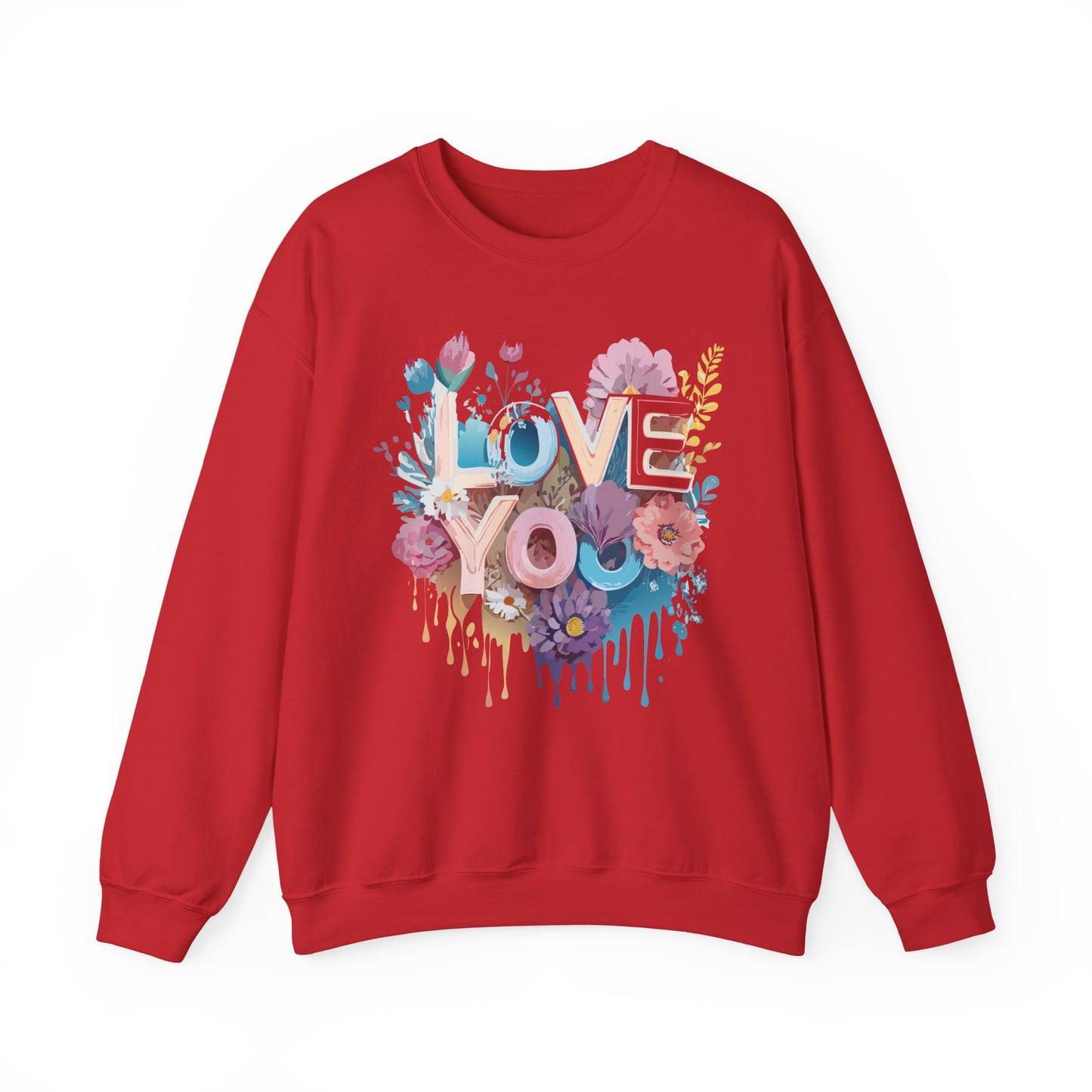 Floral Love Sweatshirt, Valentine's Day Sweatshirt, Love Flower Sweatshirt