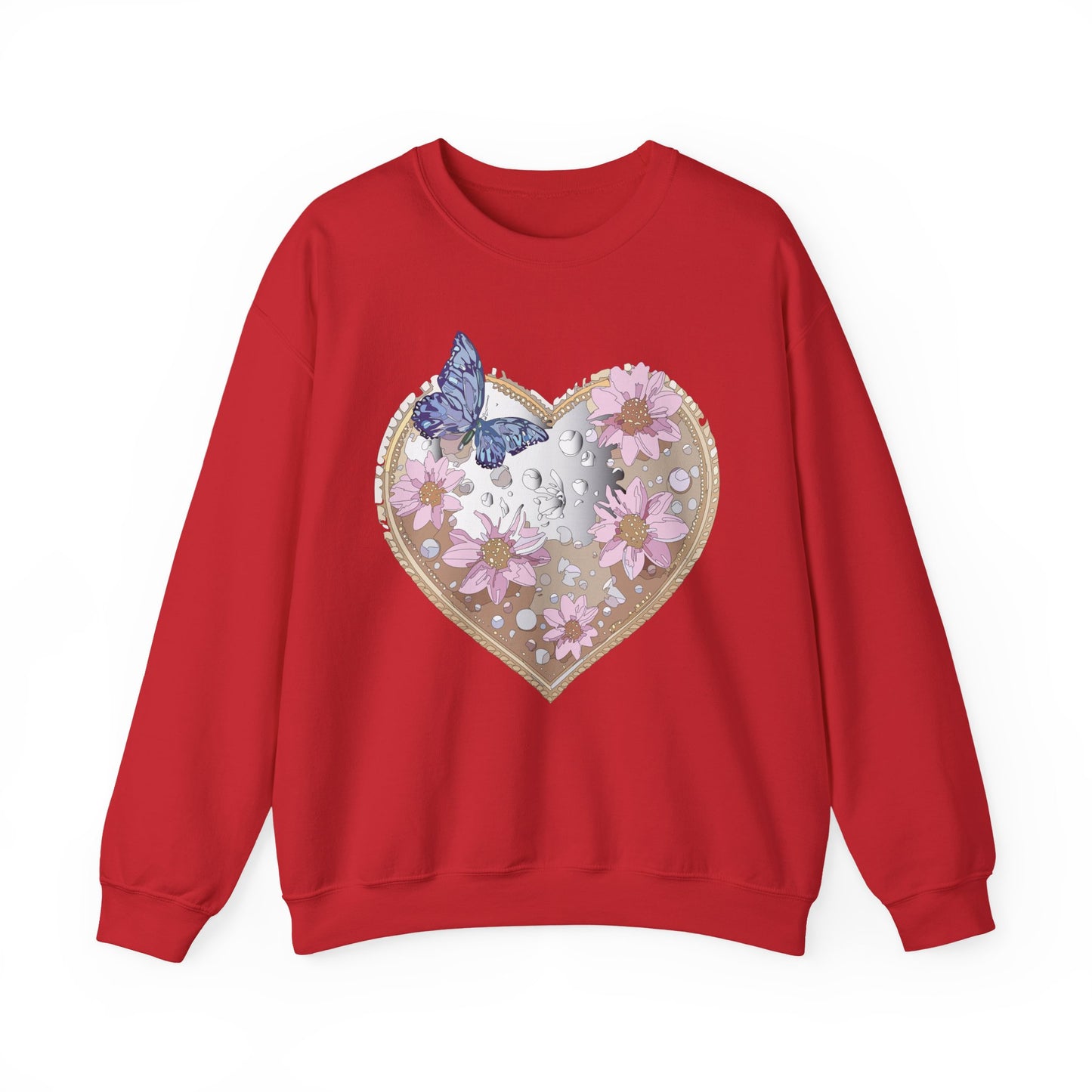 Floral Heart Sweatshirt, Floral Love Sweatshirt, Valentine's Day Sweatshirt, Heart Floral Sweatshirt