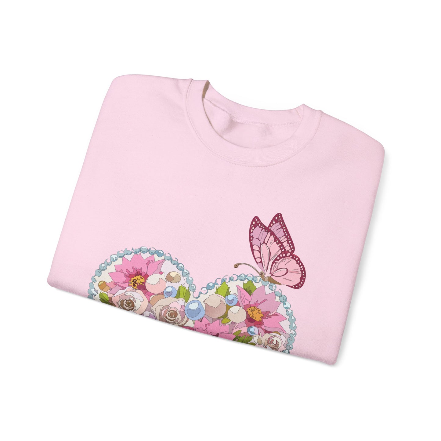 Floral Heart Sweatshirt, Floral Love Sweatshirt, Valentine's Day Sweatshirt, Heart Floral Sweatshirt