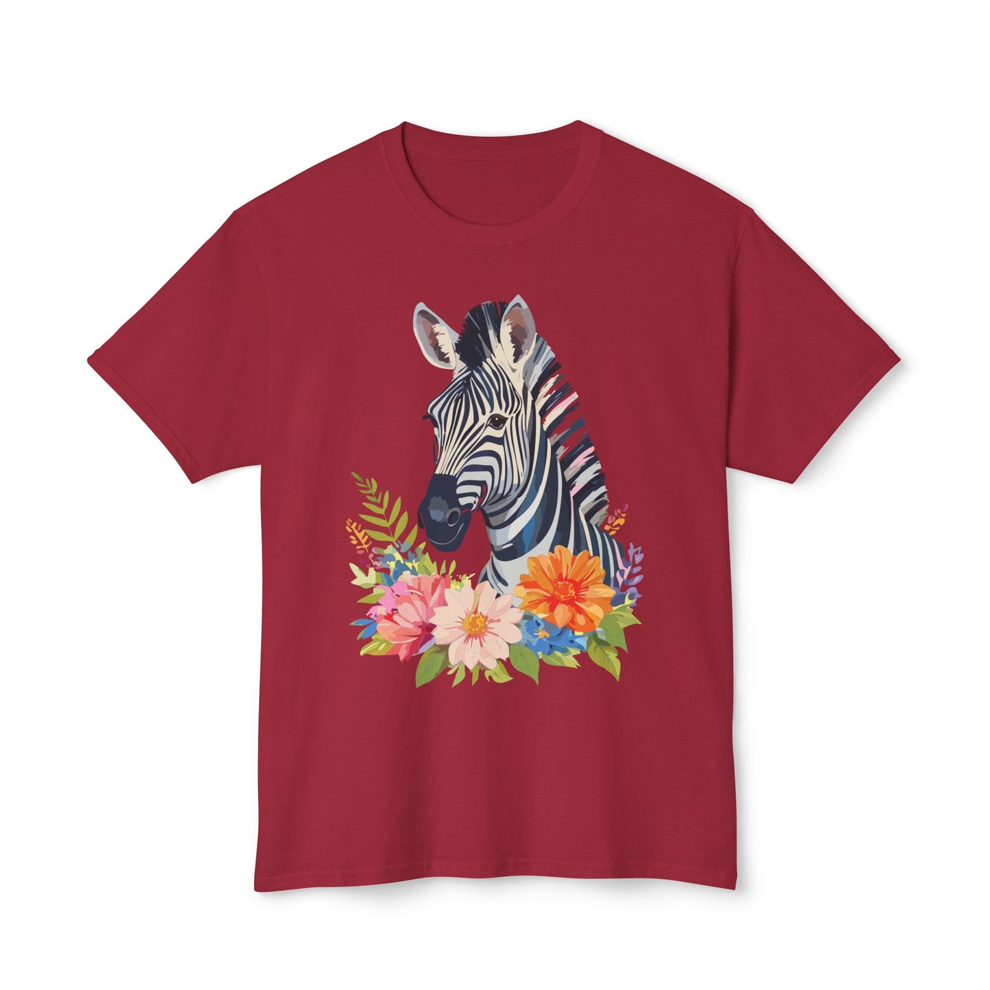 Zebra T-Shirt, Vintage Zebra Tee, Floral Tees, Zebra Art Design Shirt, Tee Shirt with Zebra 6