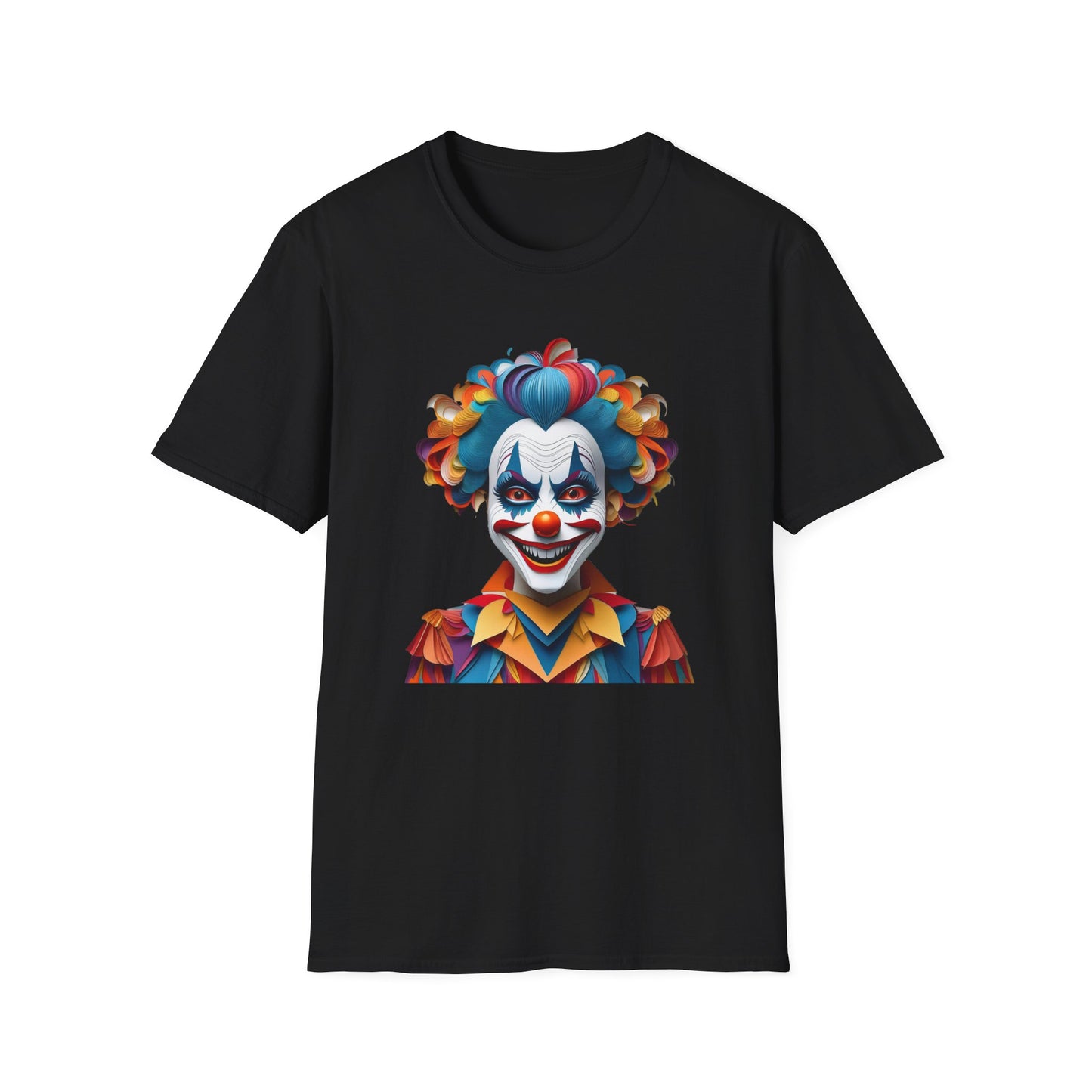 Clown Shirt, T Shirt with Clown, Funny Man Shirt, Tee Shirt with Funny Man, Circus Shirt, Shirt with Circus, Scary Man Shirt, Shirt with Scary Man