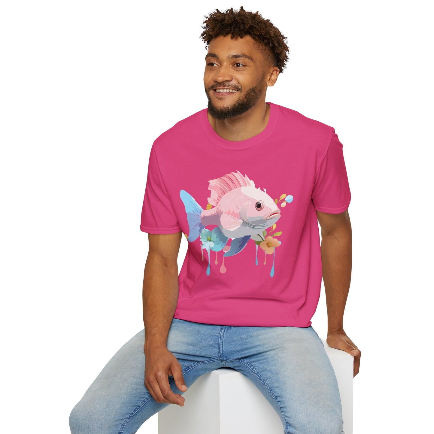 Fish Art Design Shirt, T Shirt with Fish, Graphic Shirt, Tee Shirt with Graphic Design, Shirt with Fish Graphic Art