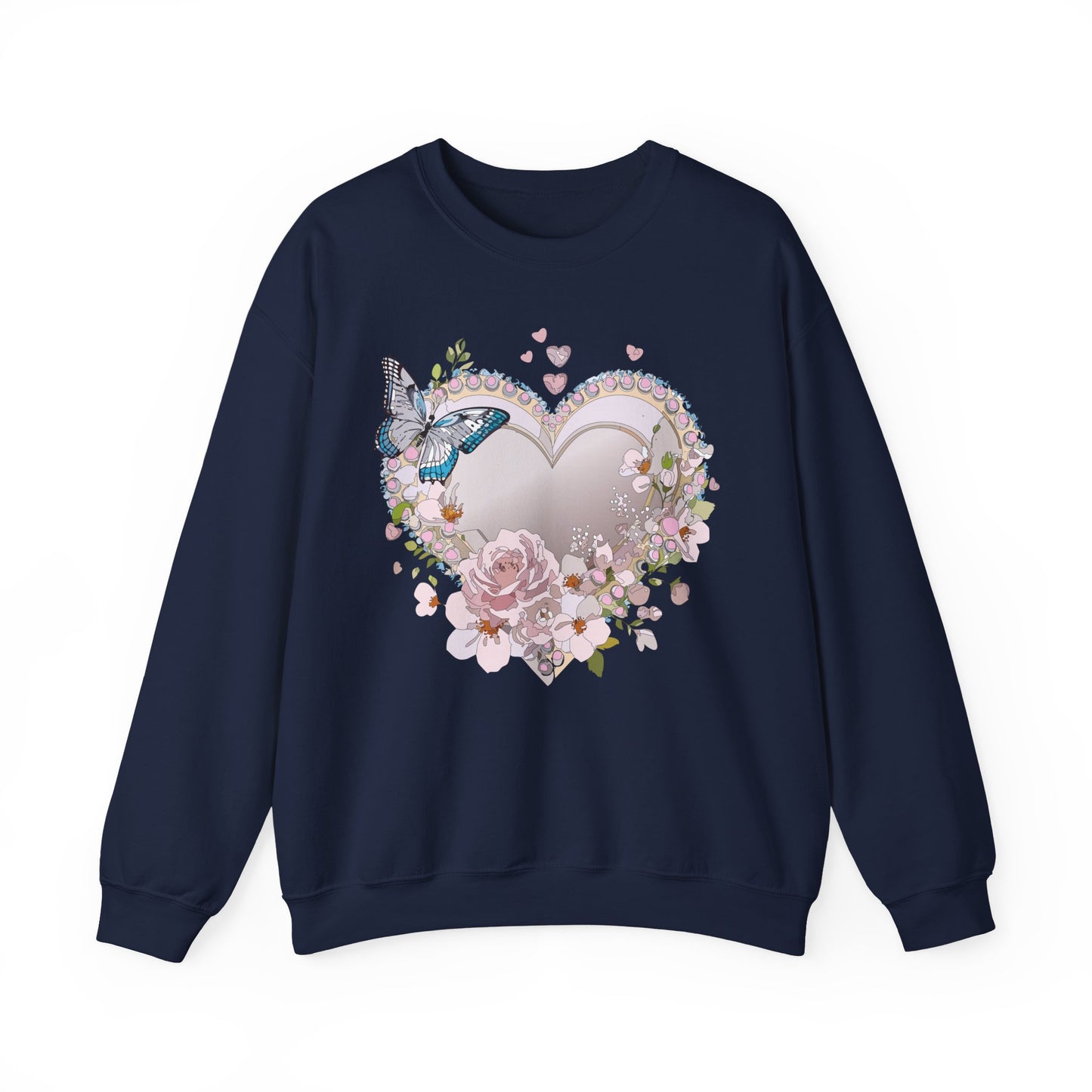 Floral Heart Sweatshirt, Floral Love Sweatshirt, Valentine's Day Sweatshirt, Heart Floral Sweatshirt