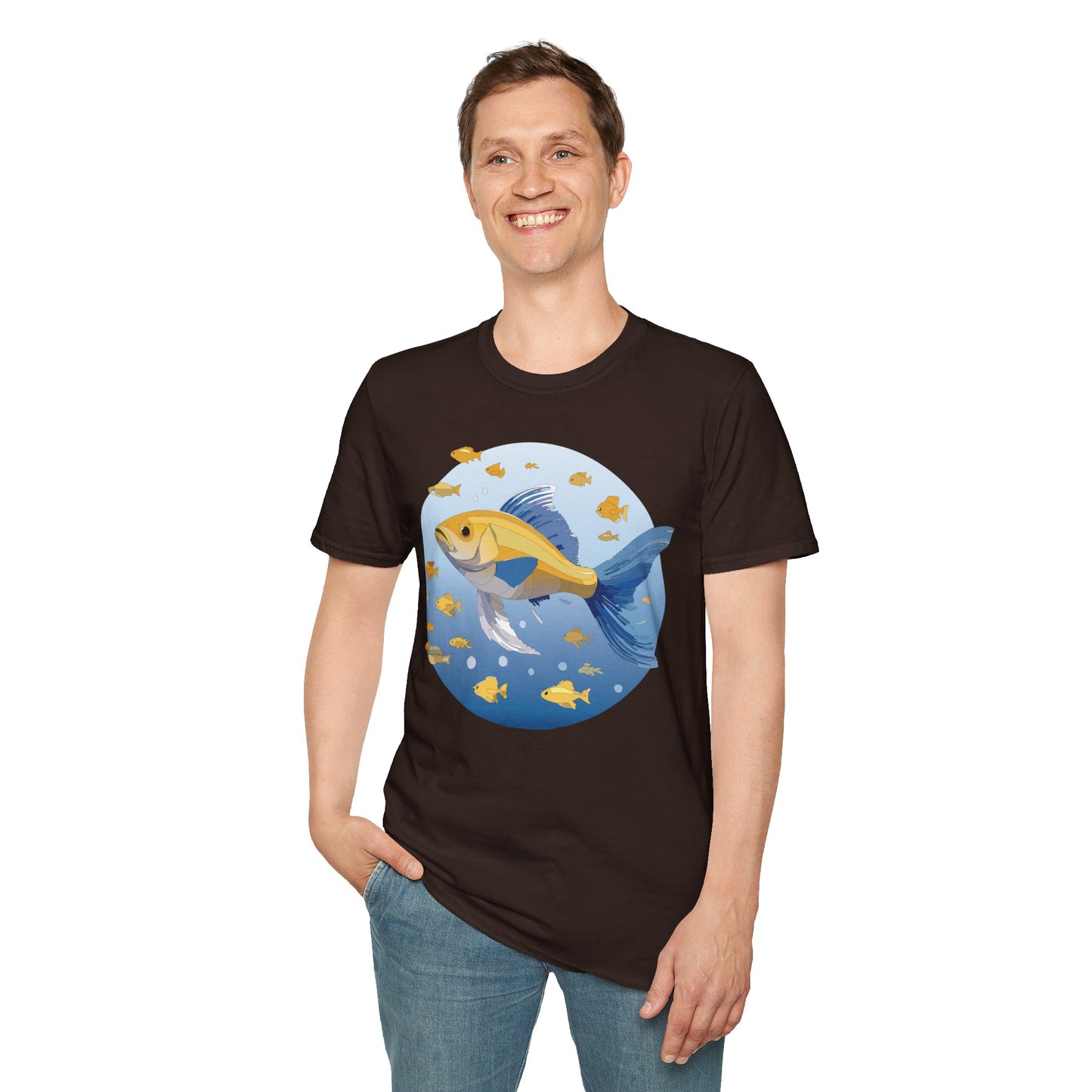 Fish Art Design Shirt, T Shirt with Fish, Graphic Shirt, Tee Shirt with Graphic Design, Shirt with Fish Graphic Art