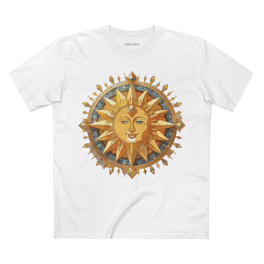 Sun Shirt, Shirt with Sun, Tee Shirt with Gold Sun