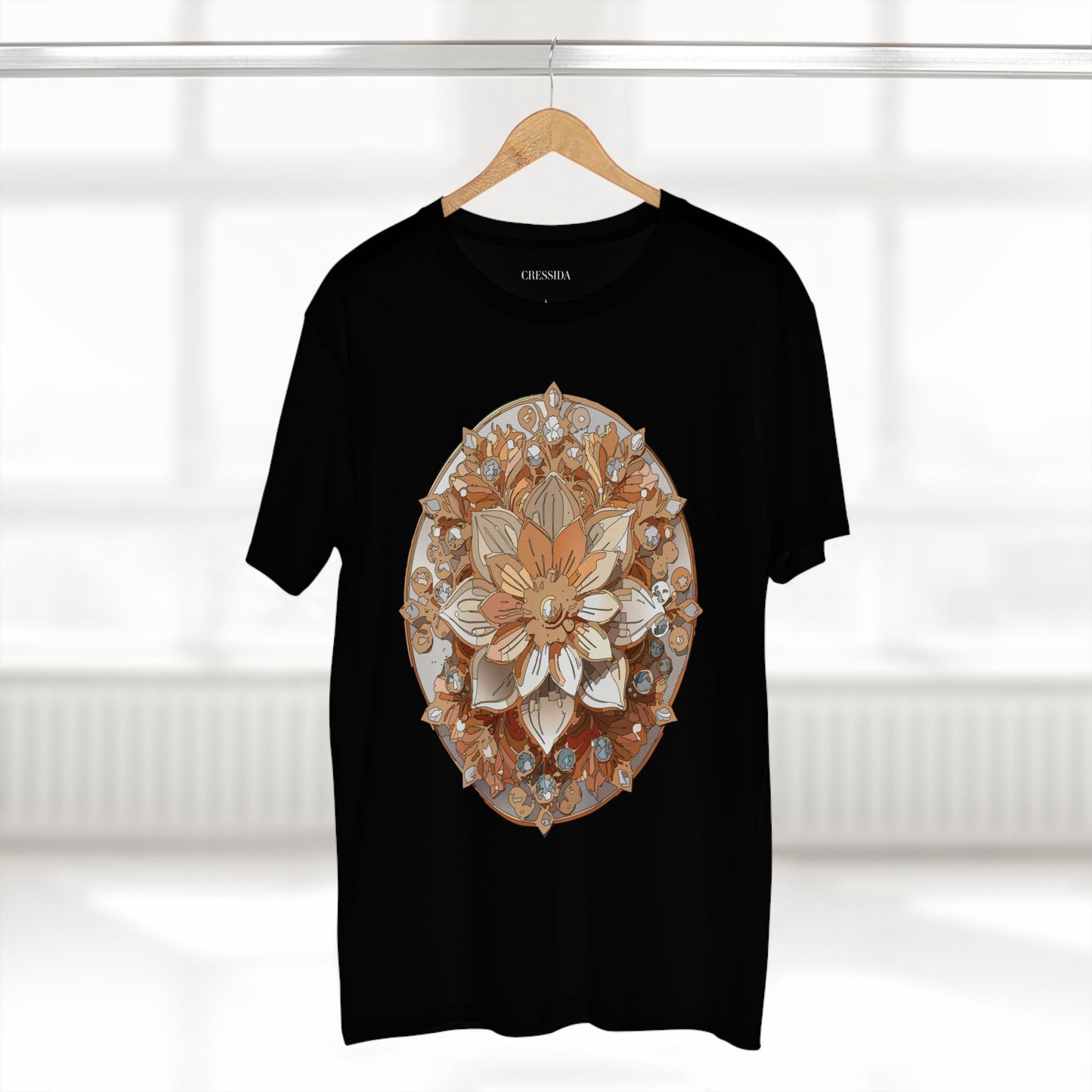 Floral Shirt, Shirt with Flower, Tee Shirt with Antique Flower