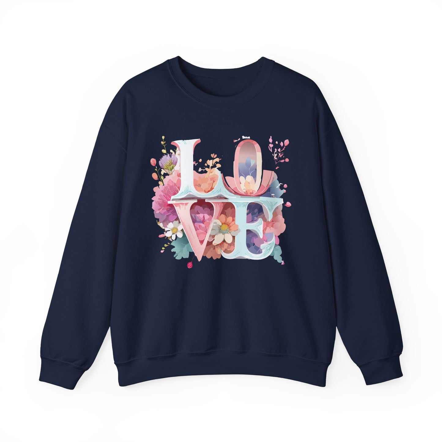 Floral Love Sweatshirt, Valentine's Day Sweatshirt, Love Flower Sweatshirt