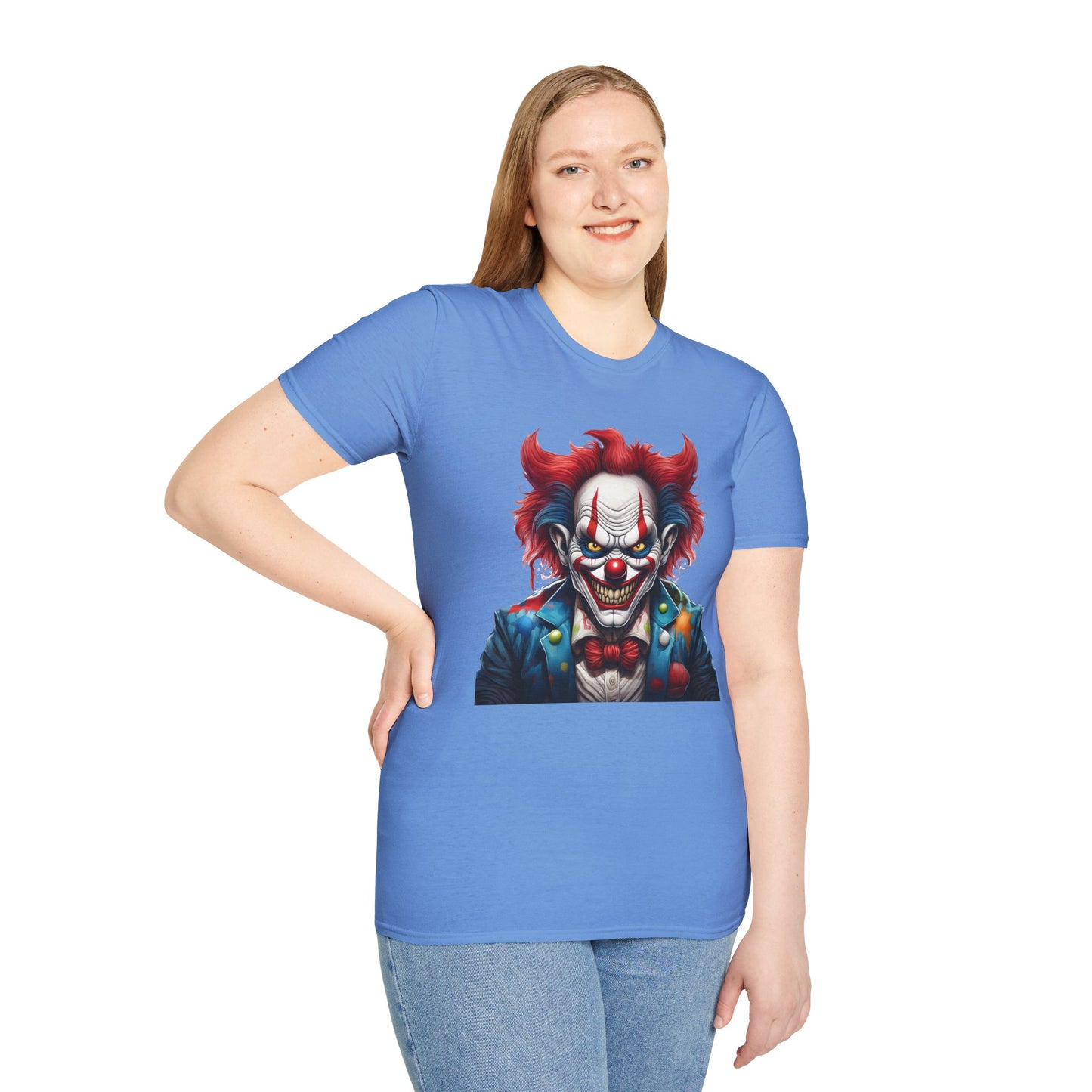 Clown Shirt, T Shirt with Clown, Funny Man Shirt, Tee Shirt with Funny Man, Circus Shirt, Shirt with Circus, Scary Man Shirt, Shirt with Scary Man