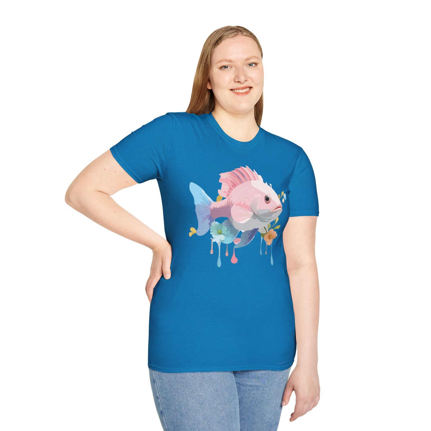 Fish Art Design Shirt, T Shirt with Fish, Graphic Shirt, Tee Shirt with Graphic Design, Shirt with Fish Graphic Art