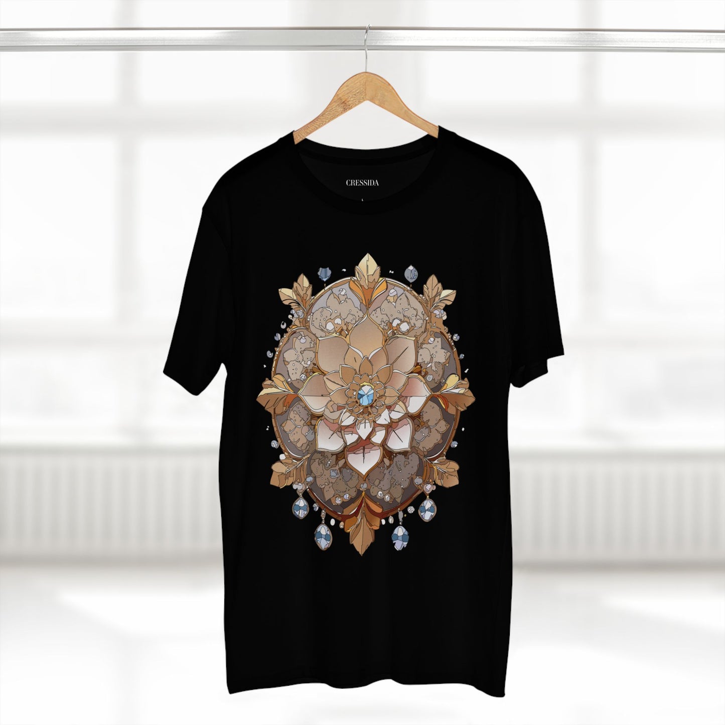 Floral Shirt, Shirt with Flower, Tee Shirt with Antique Flower