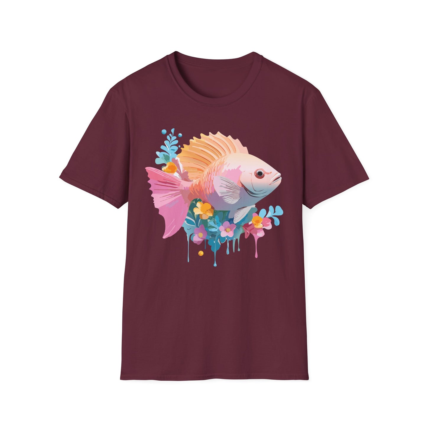 Fish Art Design Shirt, T Shirt with Fish, Graphic Shirt, Tee Shirt with Graphic Design, Shirt with Fish Graphic Art