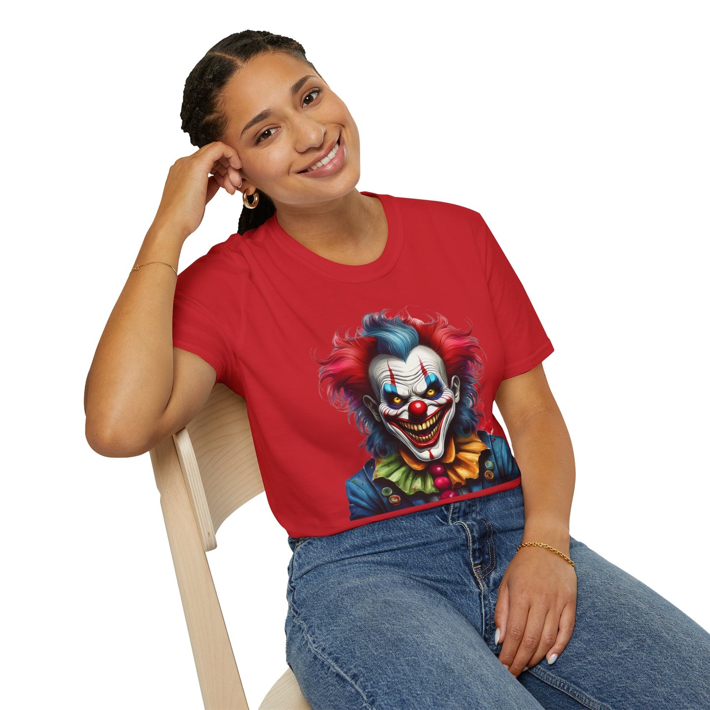 Clown Shirt, T Shirt with Clown, Funny Man Shirt, Tee Shirt with Funny Man, Circus Shirt, Shirt with Circus, Scary Man Shirt, Shirt with Scary Man