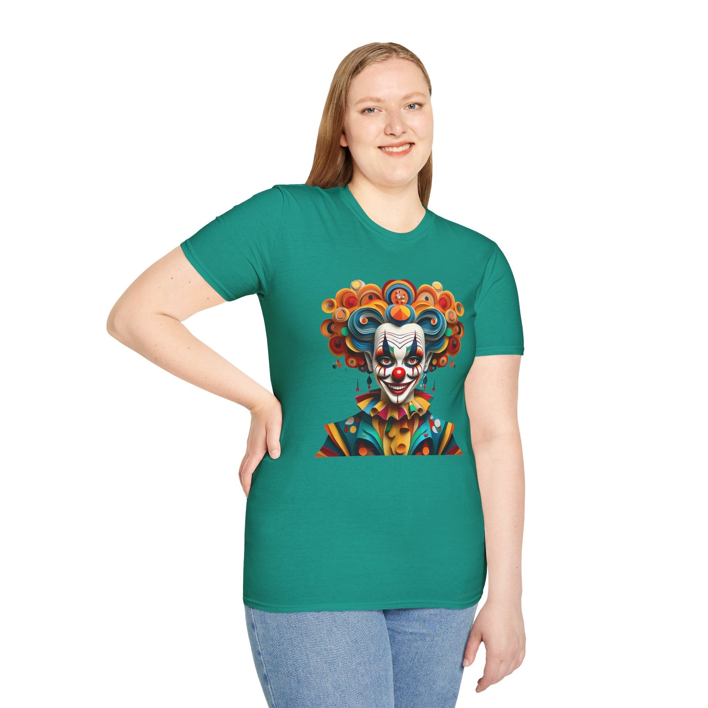 Clown Shirt, T Shirt with Clown, Funny Man Shirt, Tee Shirt with Funny Man, Circus Shirt, Shirt with Circus, Scary Man Shirt, Shirt with Scary Man