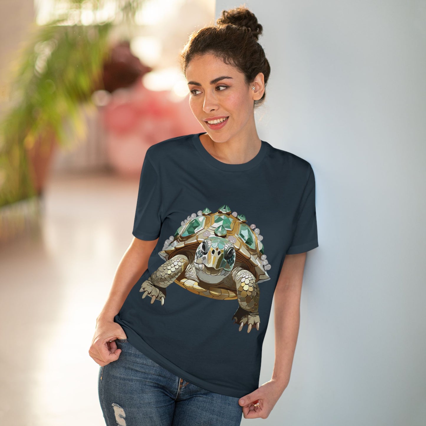 Organic T-shirt with Animals - Turtle