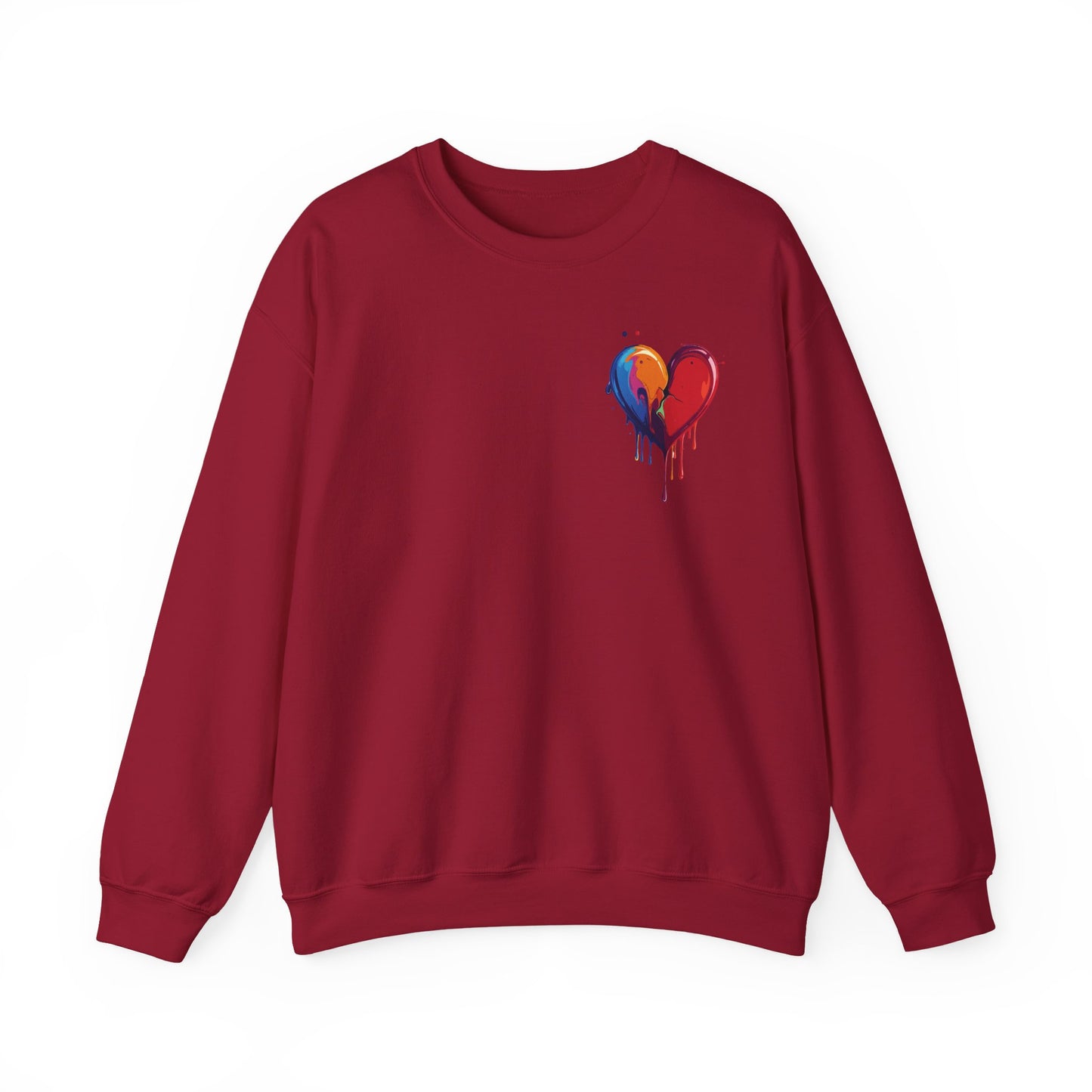 Small Bleeding Heart Sweatshirt, Small Heart Sweatshirt, Valentine's Day Sweatshirt, Heart Sweatshirt 117