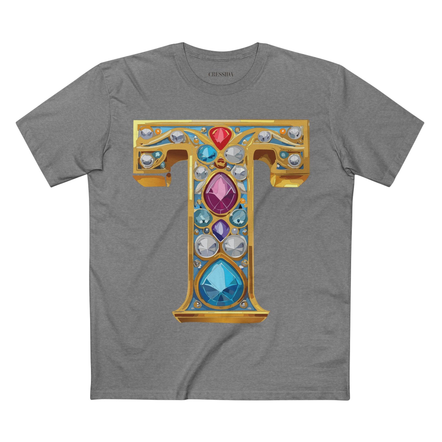 Letter Shirt, Shirt with Letters, Tee Shirt with Gold Letters