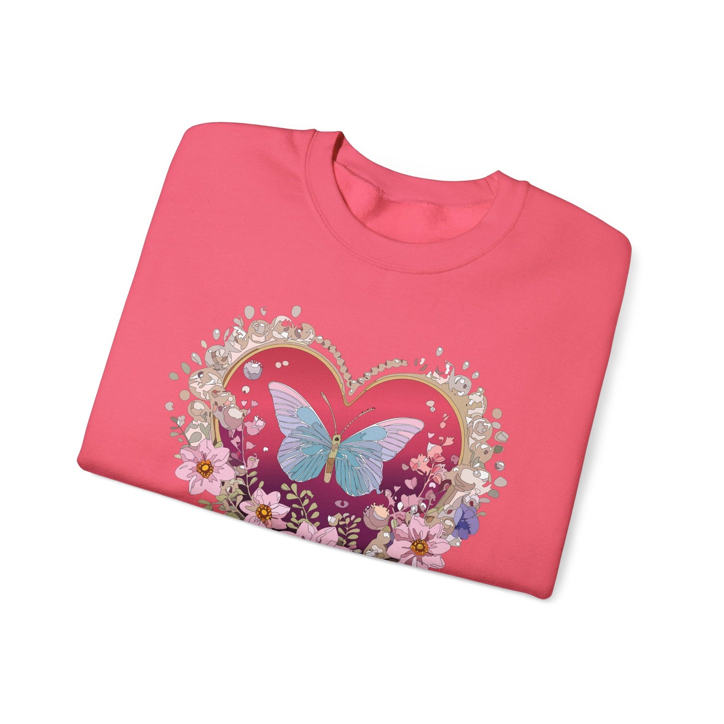 Floral Heart Sweatshirt, Floral Love Sweatshirt, Valentine's Day Sweatshirt, Heart Floral Sweatshirt