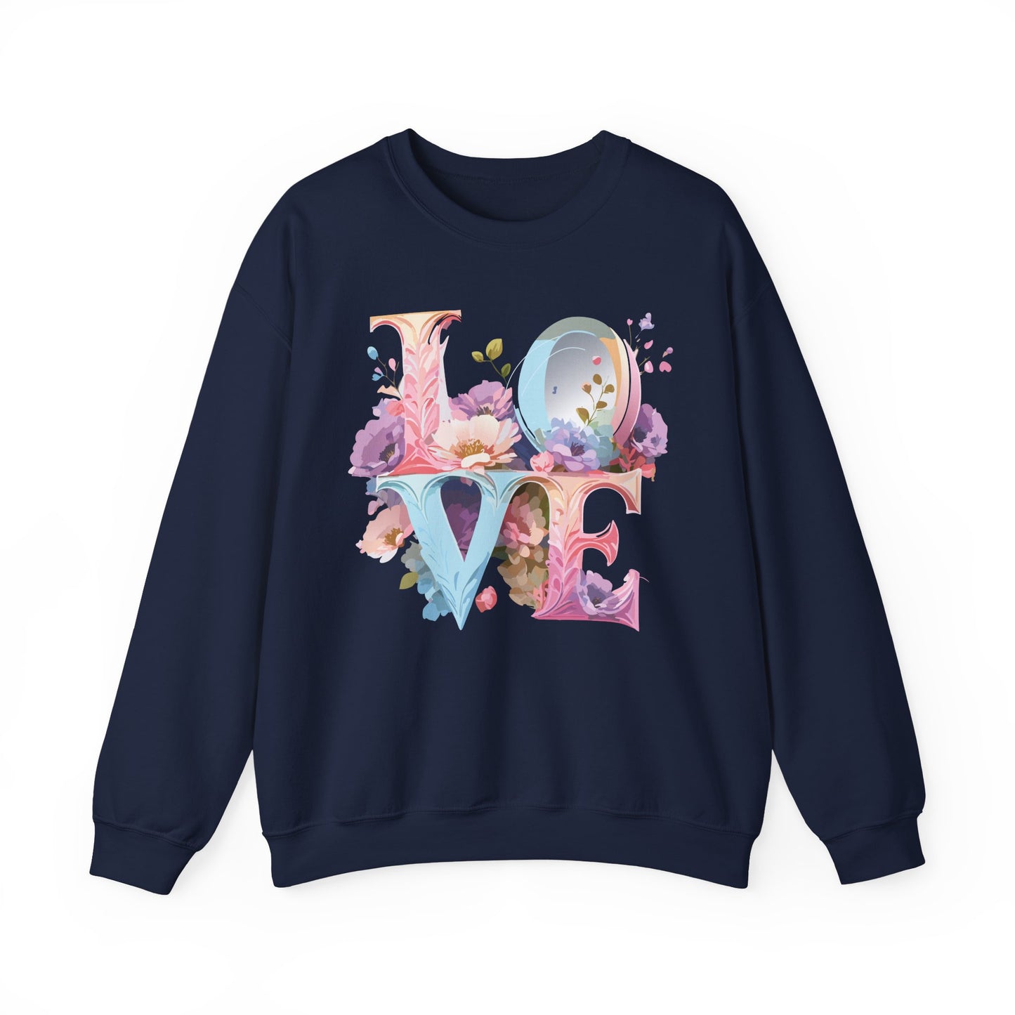 Floral Love Sweatshirt, Valentine's Day Sweatshirt, Love Flower Sweatshirt