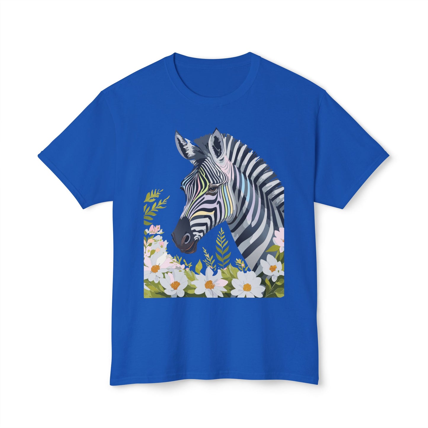Zebra T-Shirt, Vintage Zebra Tee, Floral Tees, Zebra Art Design Shirt, Tee Shirt with Zebra 7
