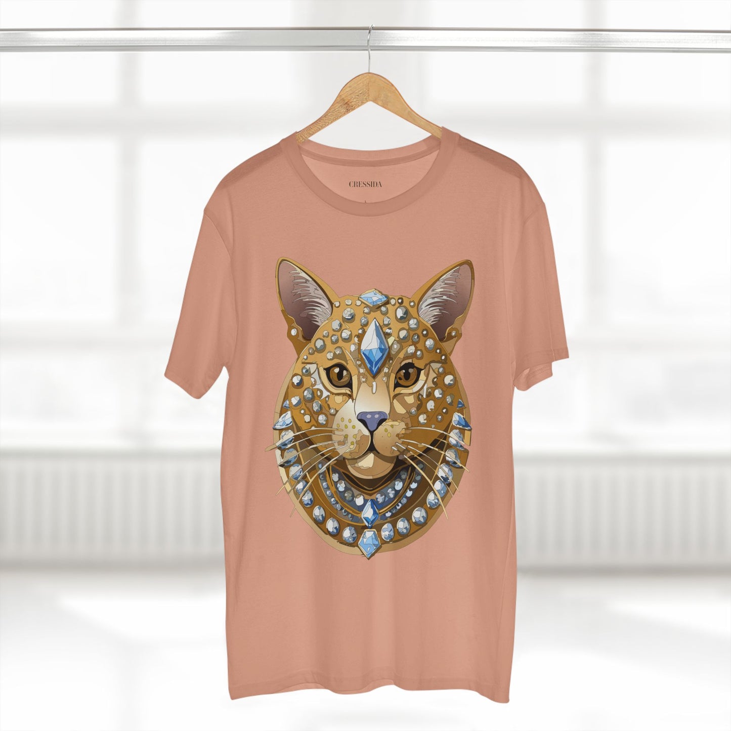 Unisex Premium Cotton Tee Shirt With Antique Animal Medallion Design