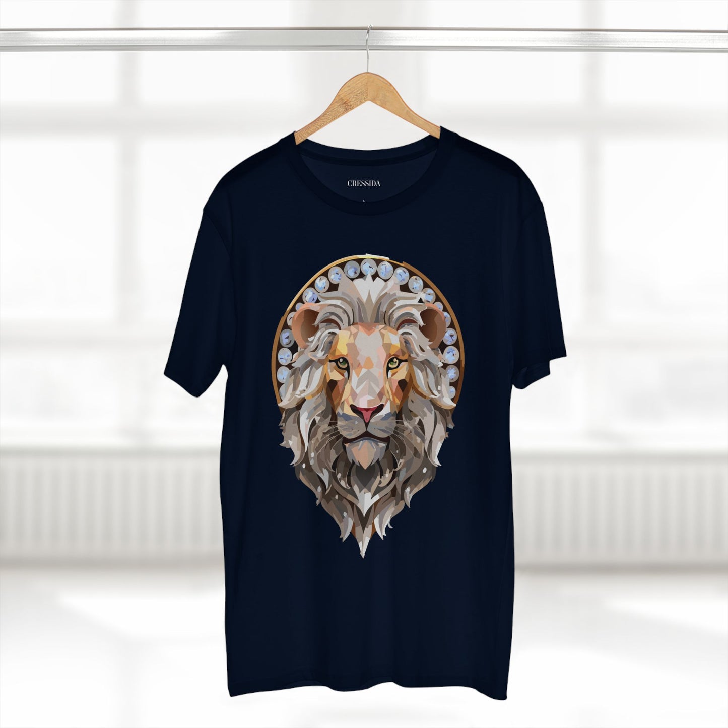 Unisex Animal Print Tee With Antique Medallion Art Design Graphic