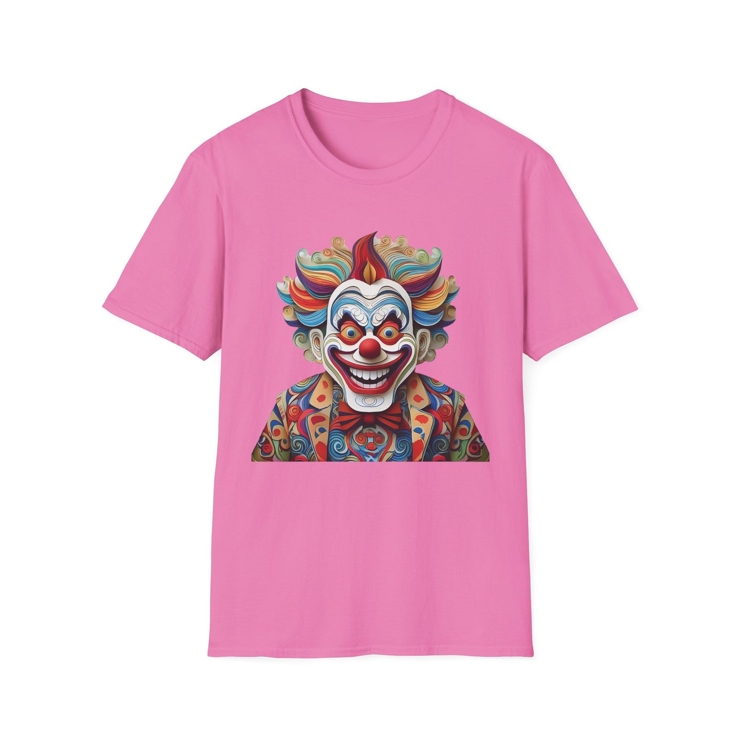 Clown Shirt, T Shirt with Clown, Funny Man Shirt, Tee Shirt with Funny Man, Circus Shirt, Shirt with Circus, Scary Man Shirt, Shirt with Scary Man