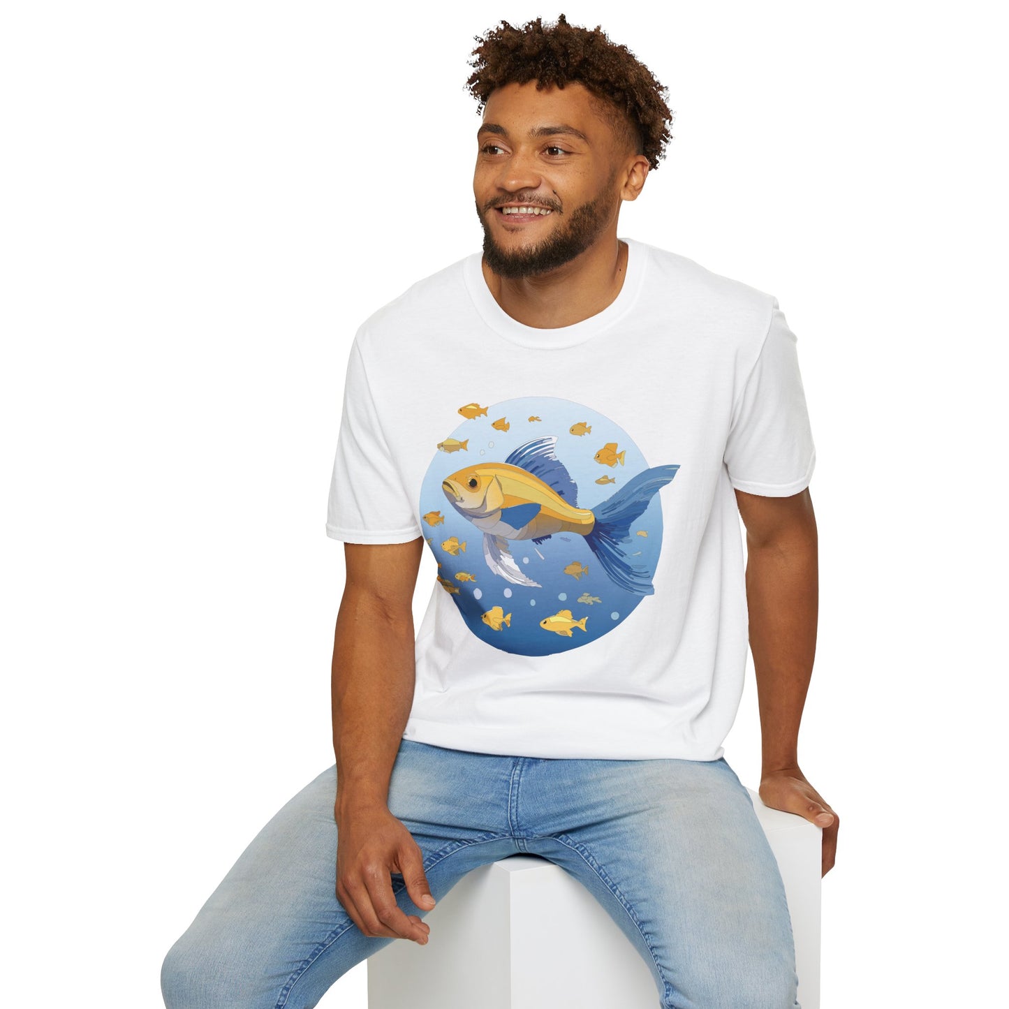 Fish Art Design Shirt, T Shirt with Fish, Graphic Shirt, Tee Shirt with Graphic Design, Shirt with Fish Graphic Art