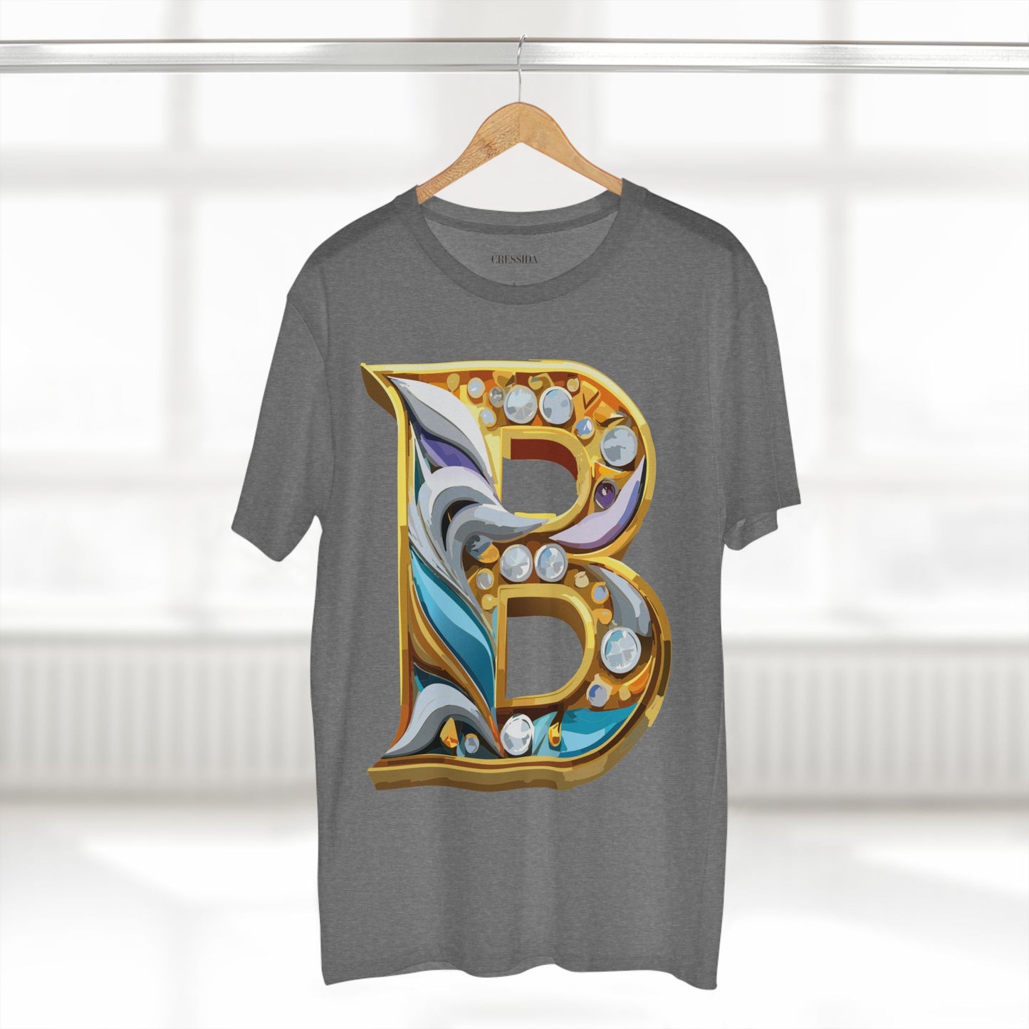 Letter Shirt, Shirt with Letters, Tee Shirt with Gold Letters