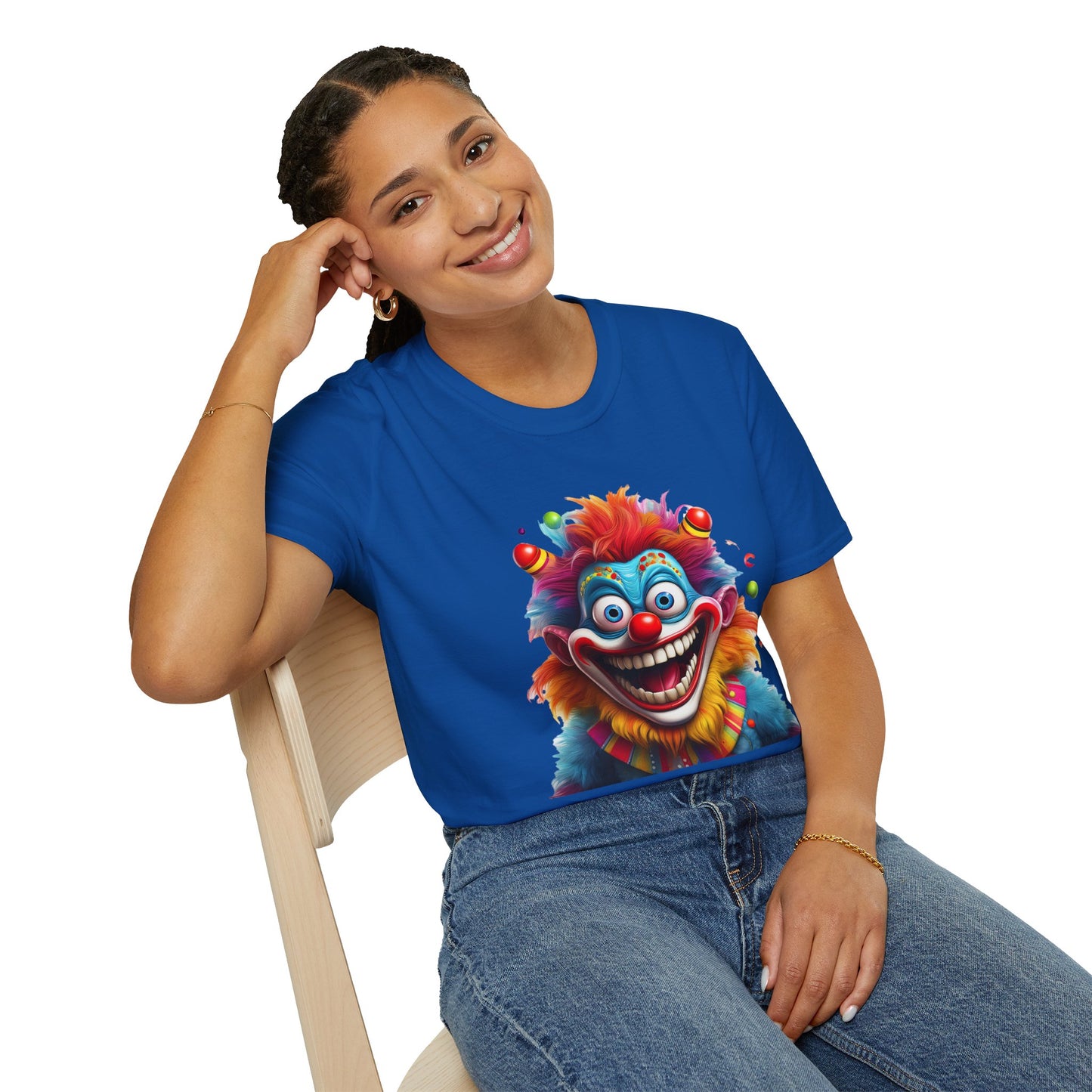 Clown Shirt, T Shirt with Clown, Funny Man Shirt, Tee Shirt with Funny Man, Circus Shirt, Shirt with Circus, Scary Man Shirt, Shirt with Scary Man