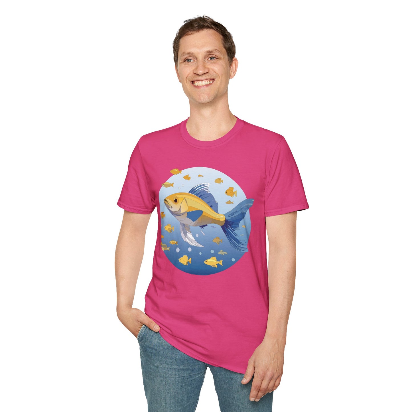 Fish Art Design Shirt, T Shirt with Fish, Graphic Shirt, Tee Shirt with Graphic Design, Shirt with Fish Graphic Art