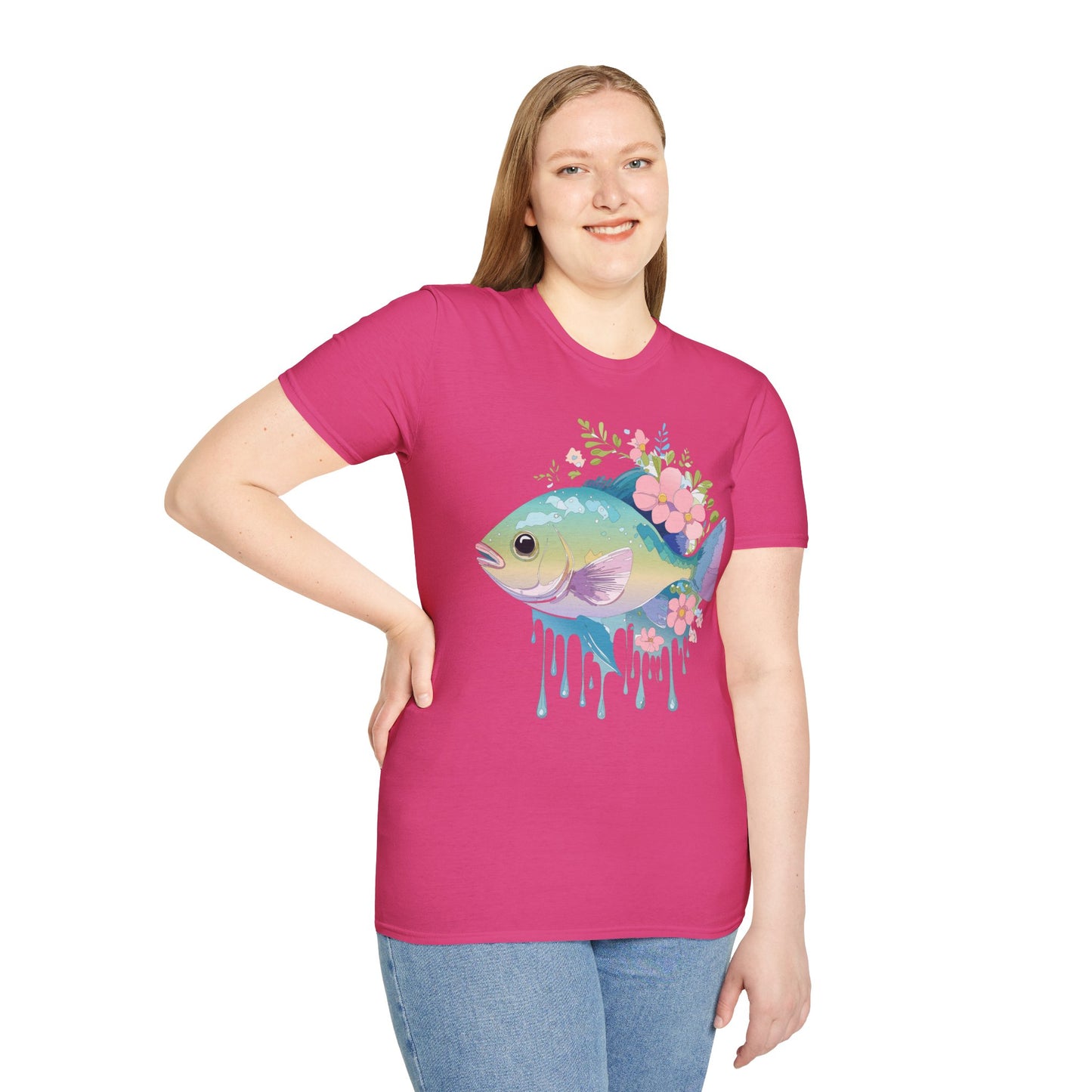 Fish Art Design Shirt, T Shirt with Fish, Graphic Shirt, Tee Shirt with Graphic Design, Shirt with Fish Graphic Art