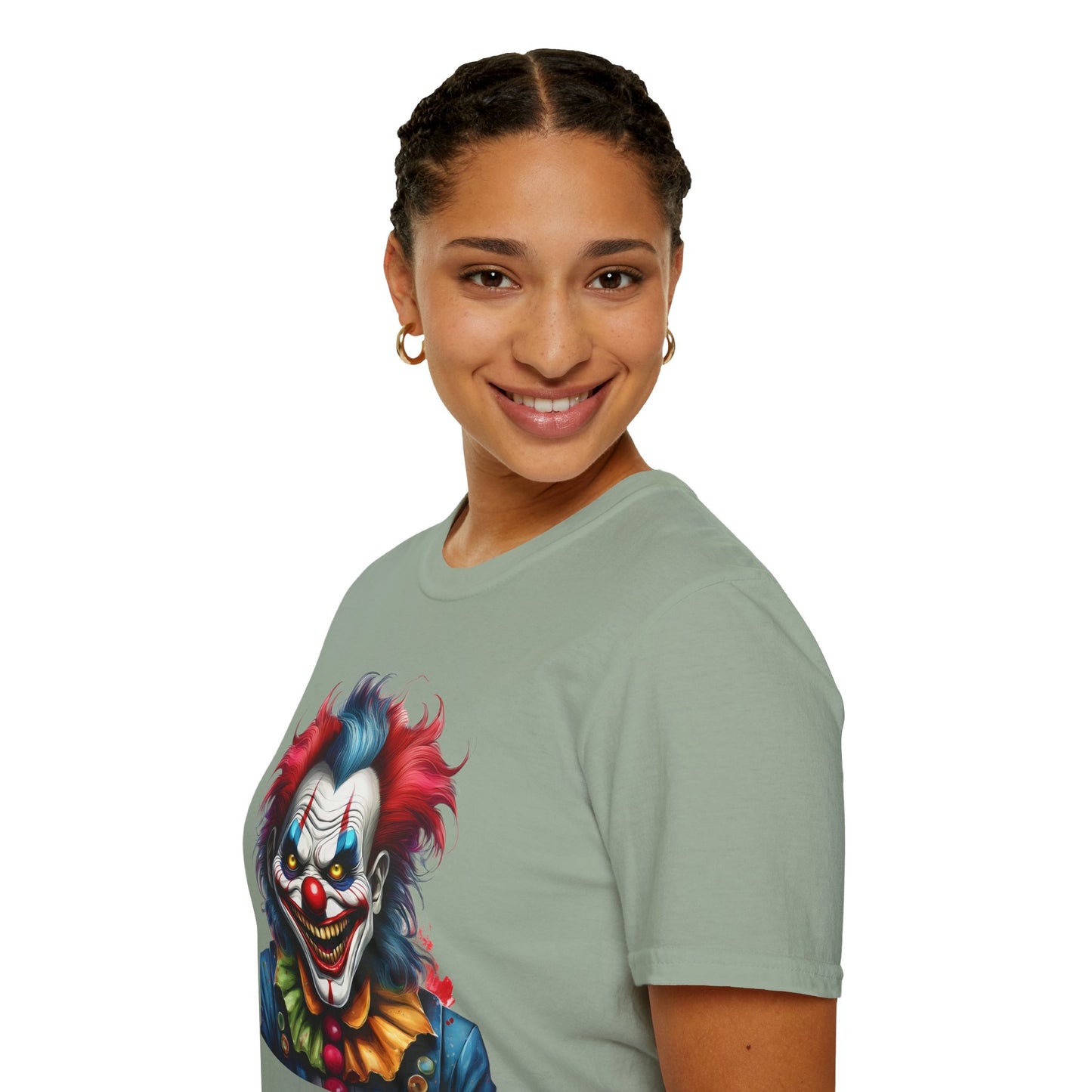 Clown Shirt, T Shirt with Clown, Funny Man Shirt, Tee Shirt with Funny Man, Circus Shirt, Shirt with Circus, Scary Man Shirt, Shirt with Scary Man