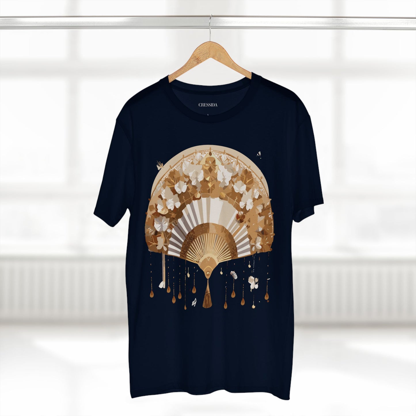 Fan shirt, Shirt with Fan, Tee Shirt with Antique Fan