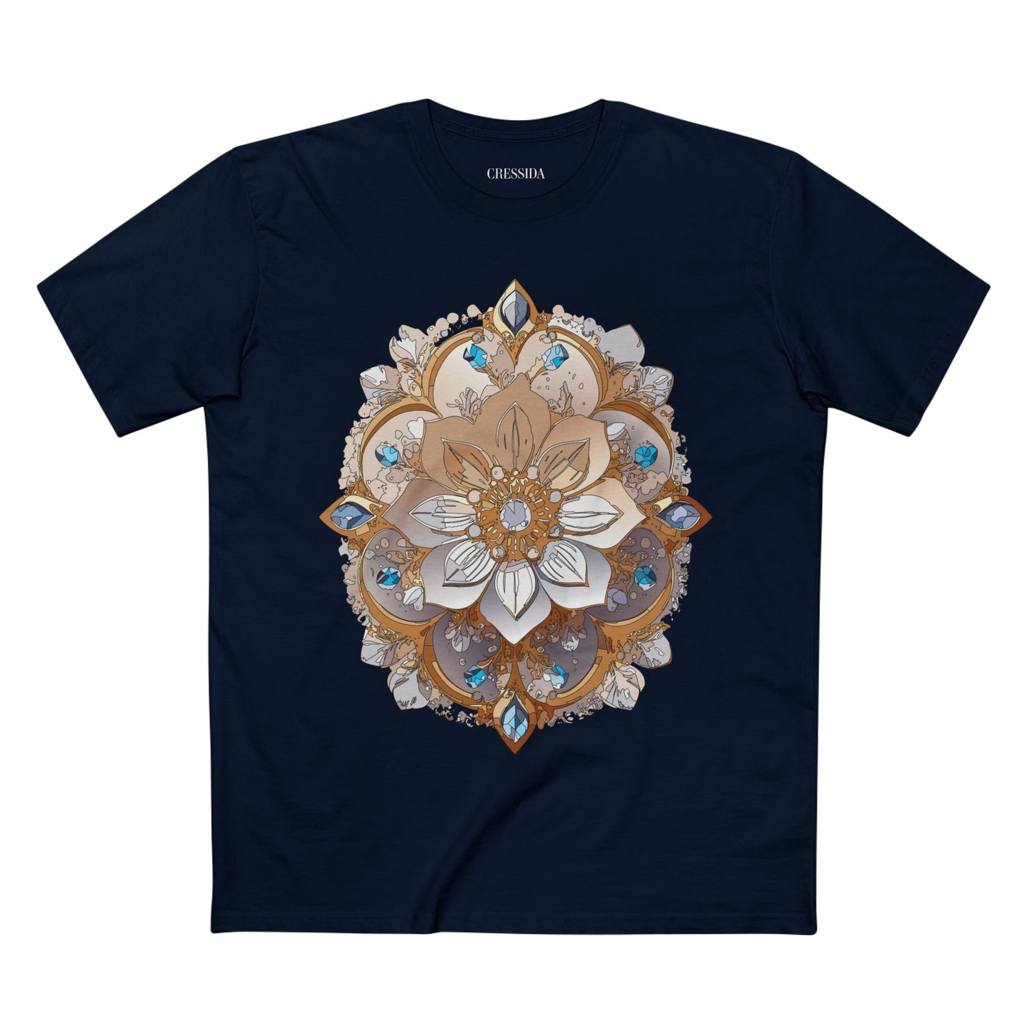 Floral Shirt, Shirt with Flower, Tee Shirt with Antique Flower