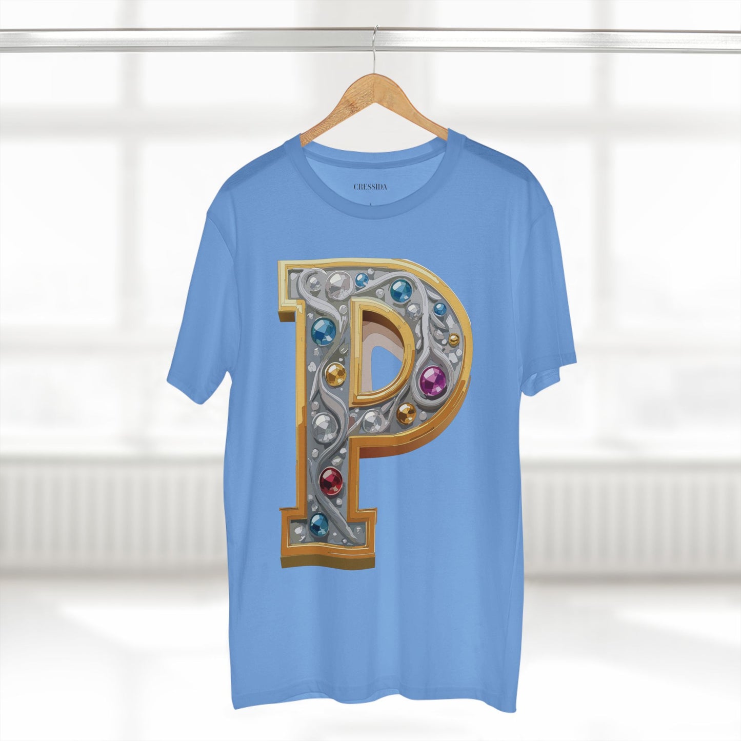 Letter Shirt, Shirt with Letters, Tee Shirt with Gold Letters