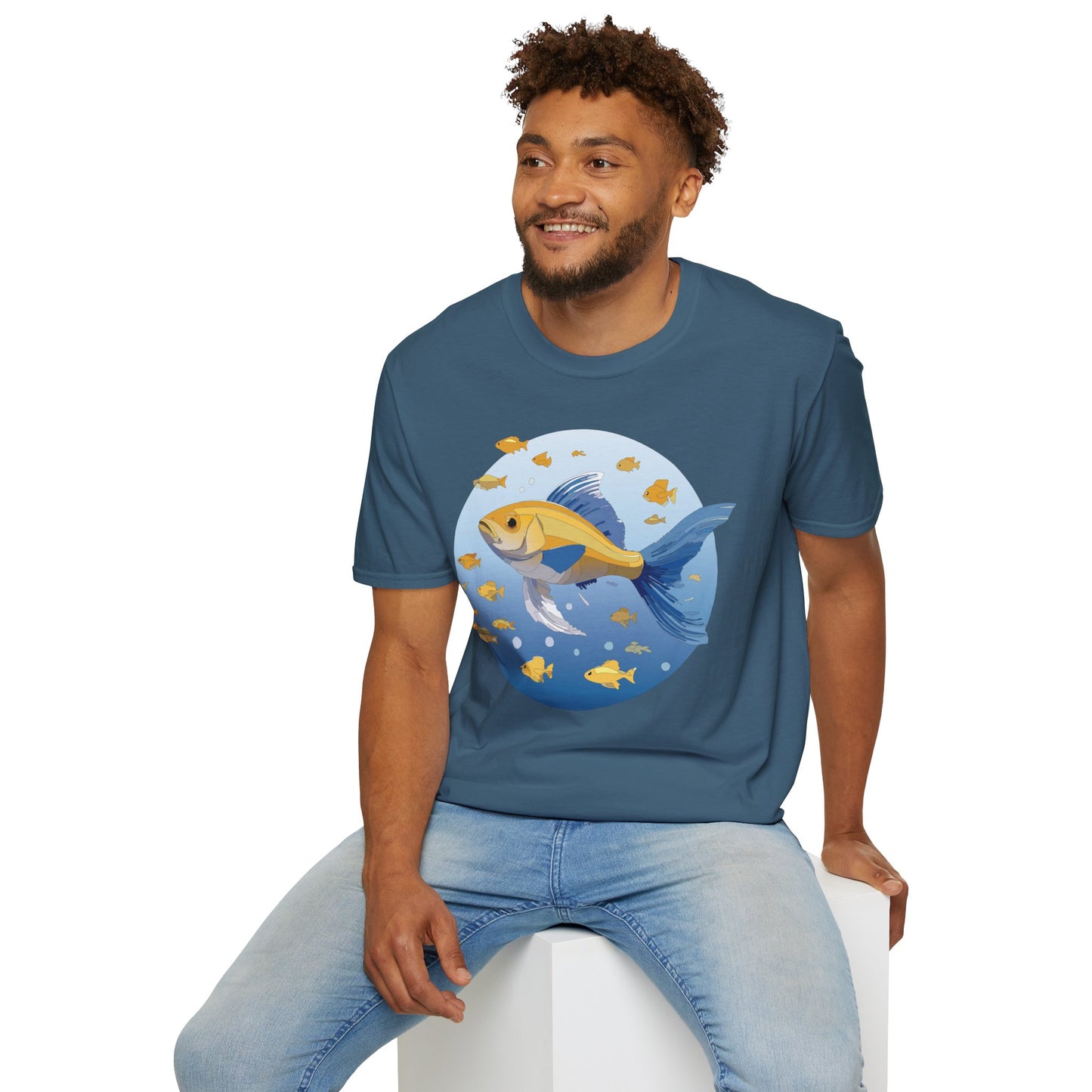 Fish Art Design Shirt, T Shirt with Fish, Graphic Shirt, Tee Shirt with Graphic Design, Shirt with Fish Graphic Art