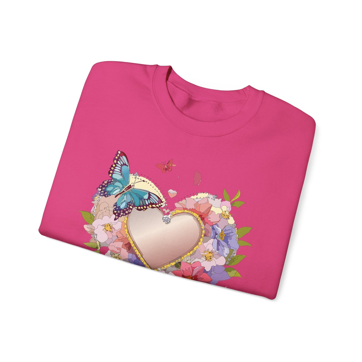 Floral Heart Sweatshirt, Floral Love Sweatshirt, Valentine's Day Sweatshirt, Heart Floral Sweatshirt