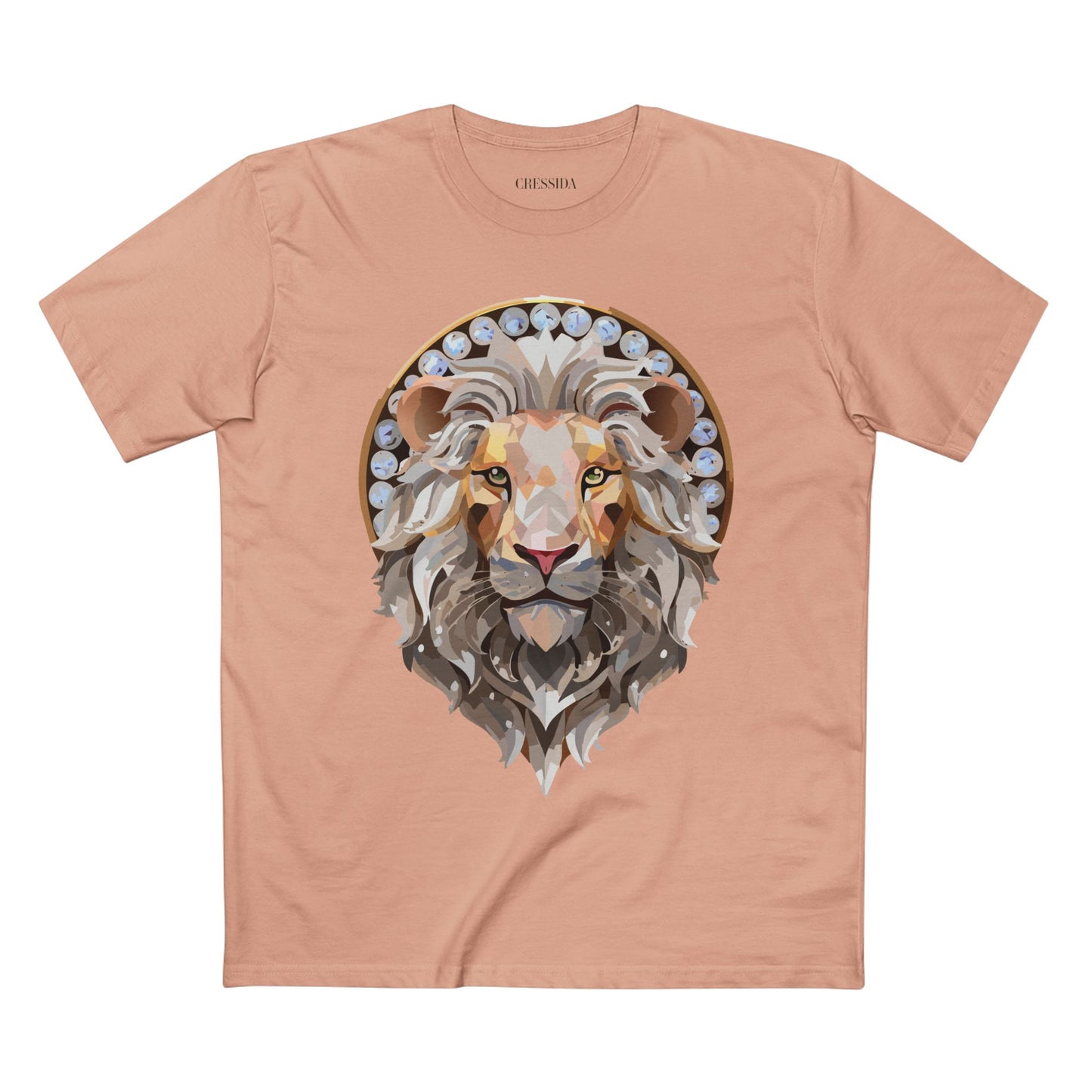 Unisex Animal Print Tee With Antique Medallion Art Design Graphic