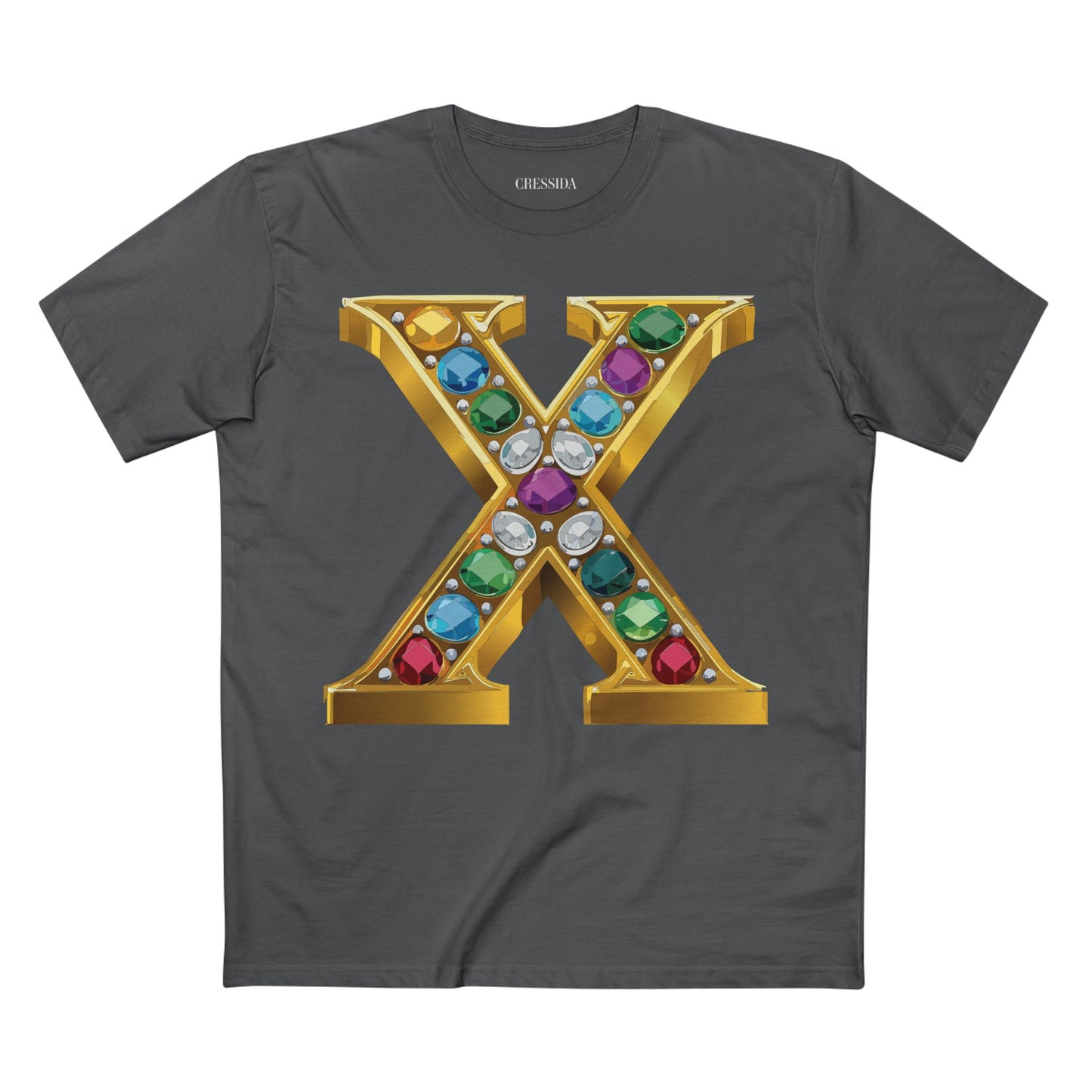 Letter Shirt, Shirt with Letters, Tee Shirt with Gold Letters