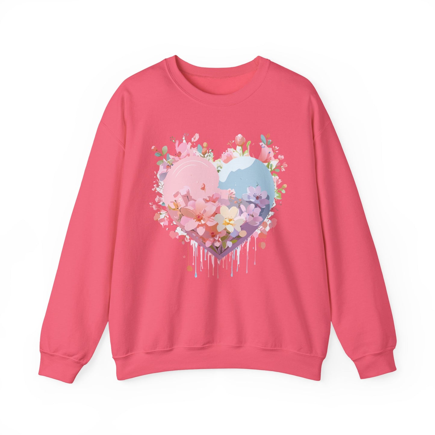 Floral Heart Sweatshirt, Floral Love Sweatshirt, Valentine's Day Sweatshirt, Heart Floral Sweatshirt