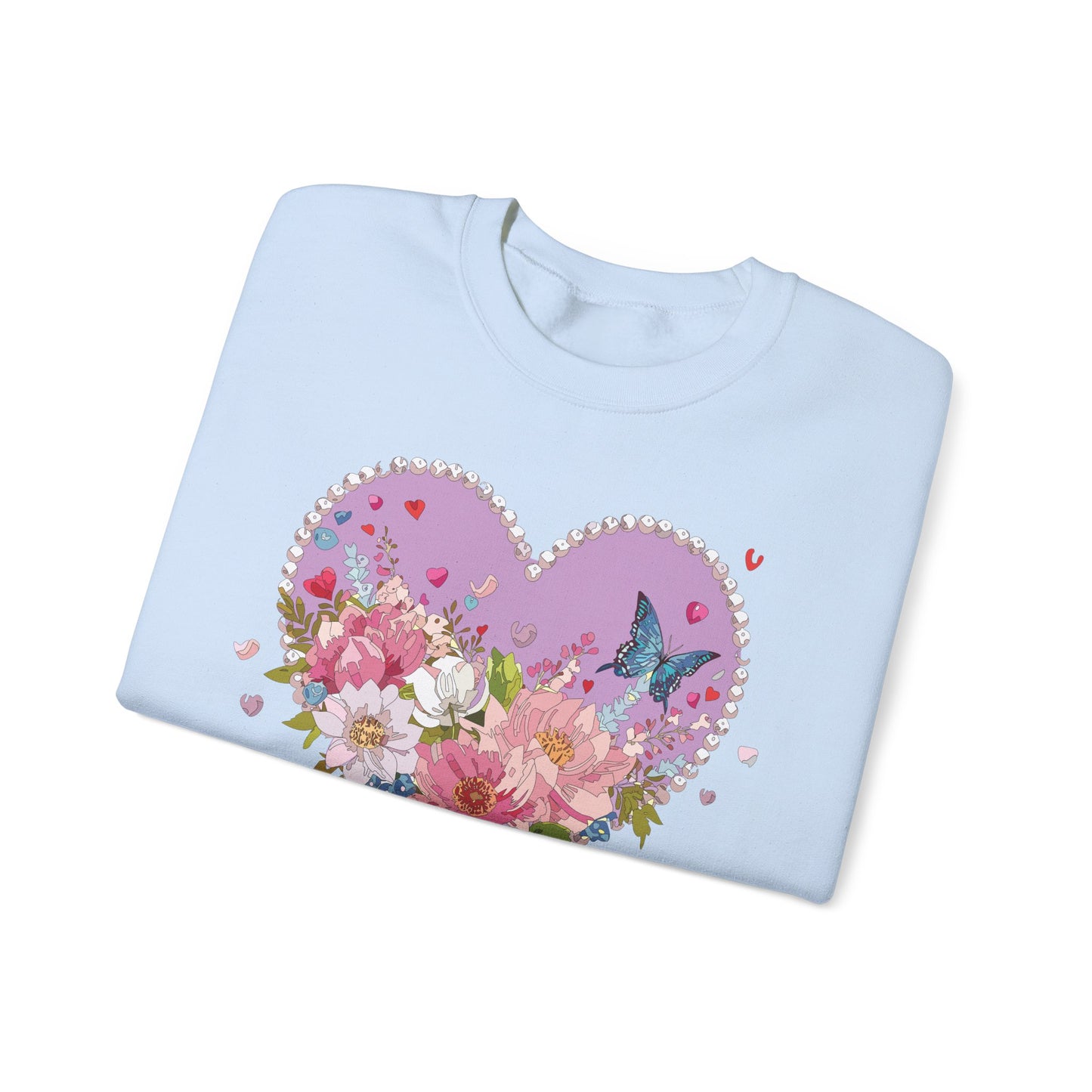 Floral Heart Sweatshirt, Floral Love Sweatshirt, Valentine's Day Sweatshirt, Heart Floral Sweatshirt
