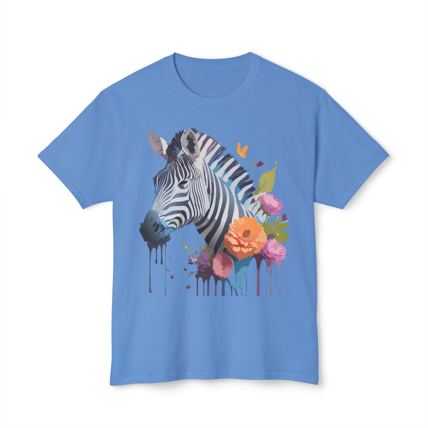 Zebra T-Shirt, Vintage Zebra Tee, Floral Tees, Zebra Art Design Shirt, Tee Shirt with Zebra 9