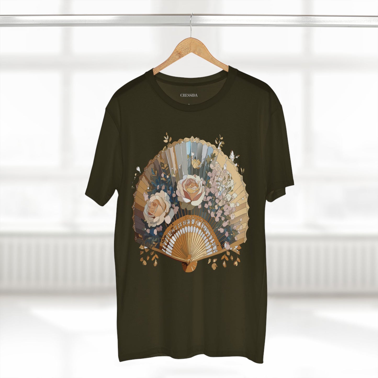 Fan shirt, Shirt with Fan, Tee Shirt with Antique Fan