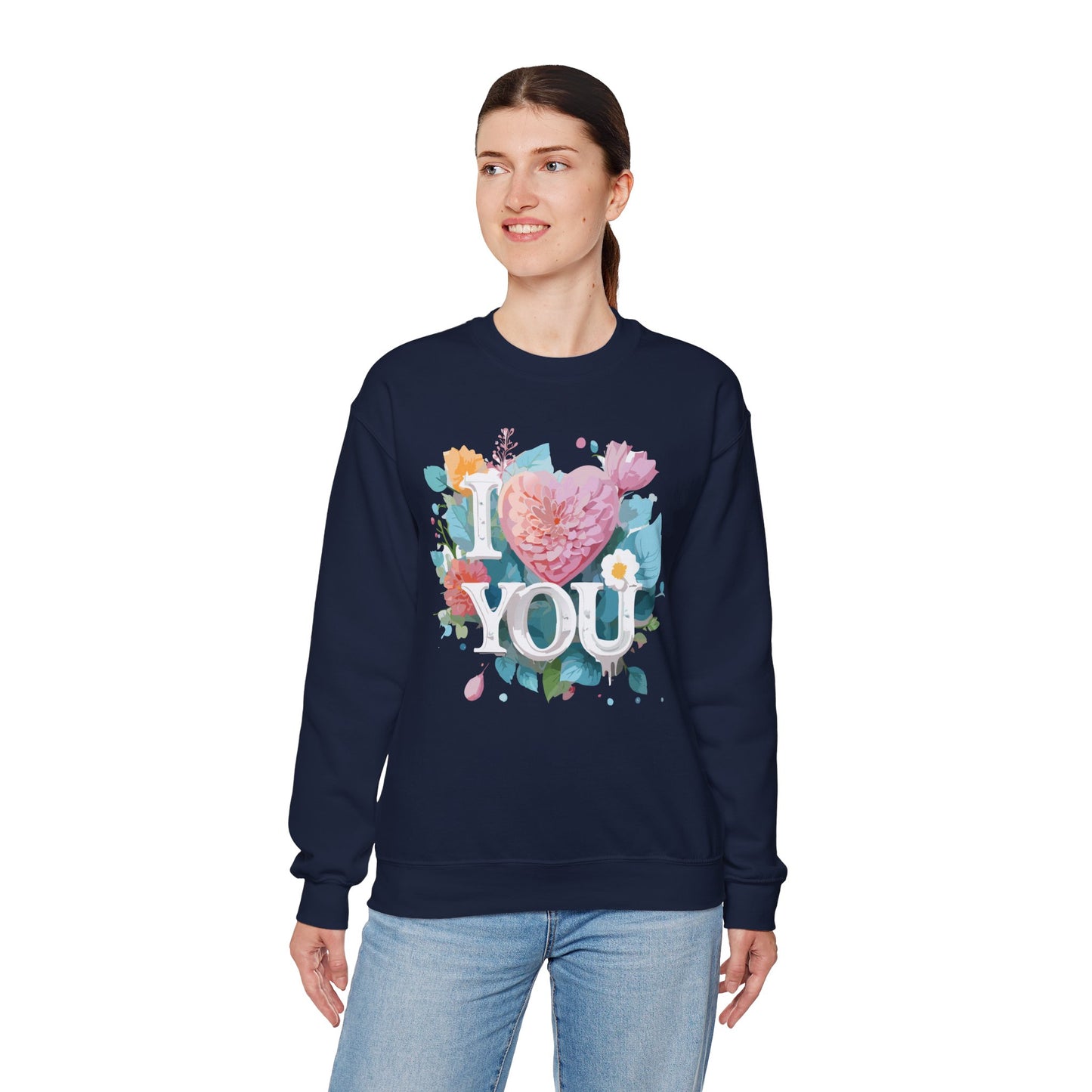 Floral Love Sweatshirt, Valentine's Day Sweatshirt, Love Flower Sweatshirt