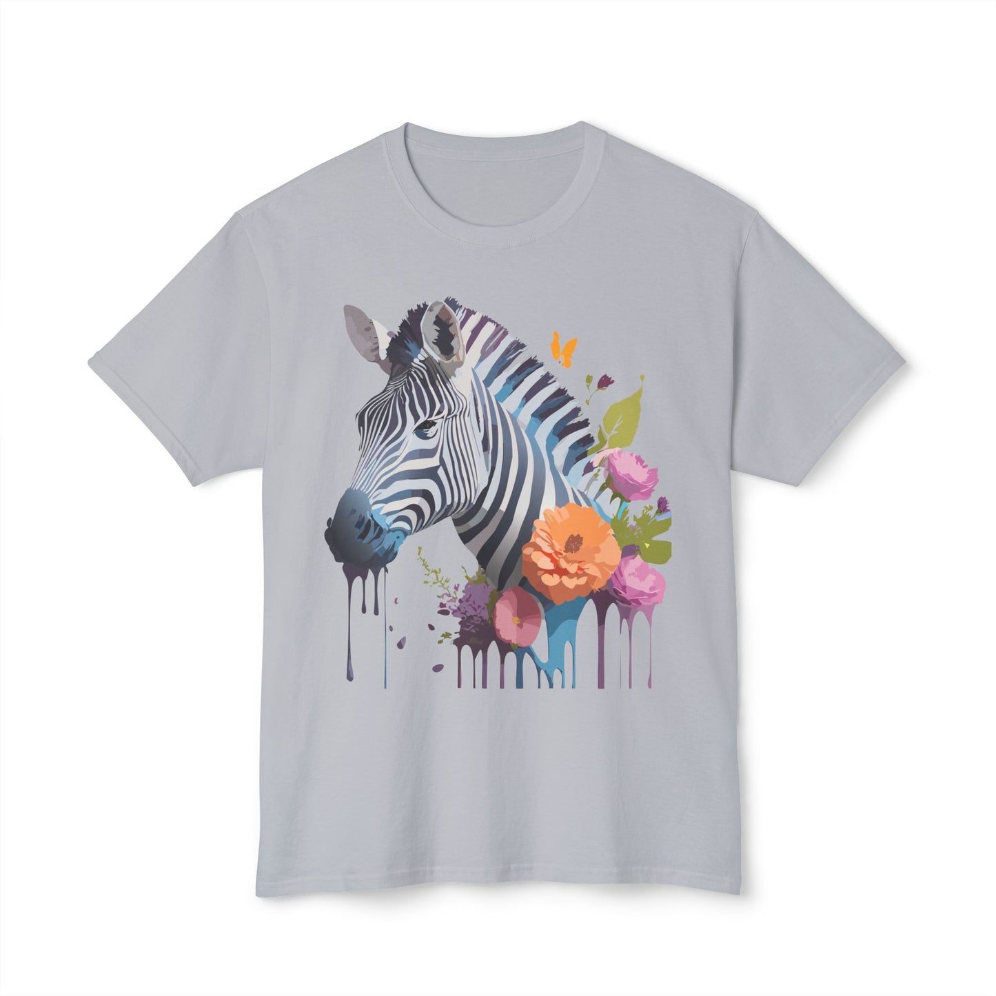 Zebra T-Shirt, Vintage Zebra Tee, Floral Tees, Zebra Art Design Shirt, Tee Shirt with Zebra 9