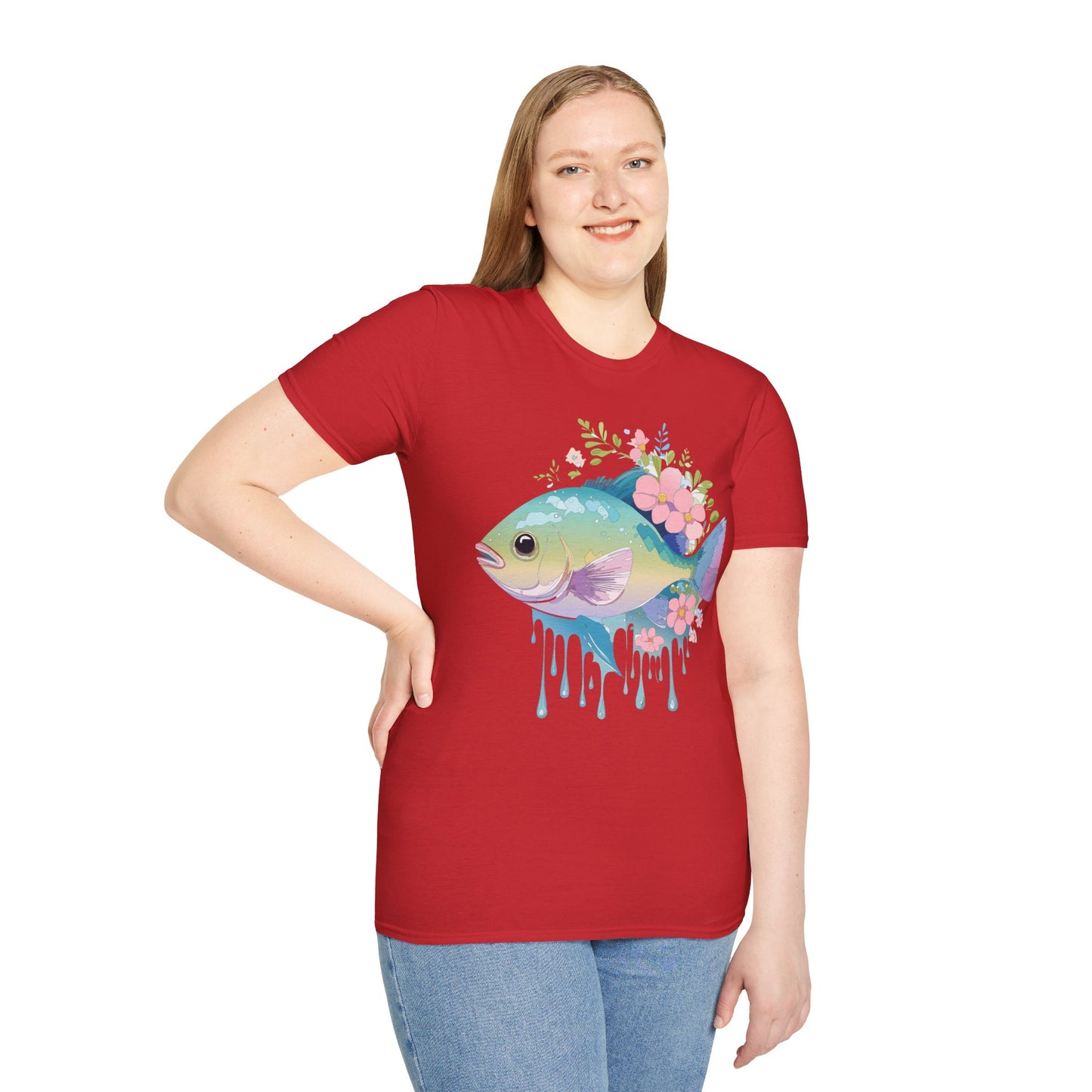 Fish Art Design Shirt, T Shirt with Fish, Graphic Shirt, Tee Shirt with Graphic Design, Shirt with Fish Graphic Art