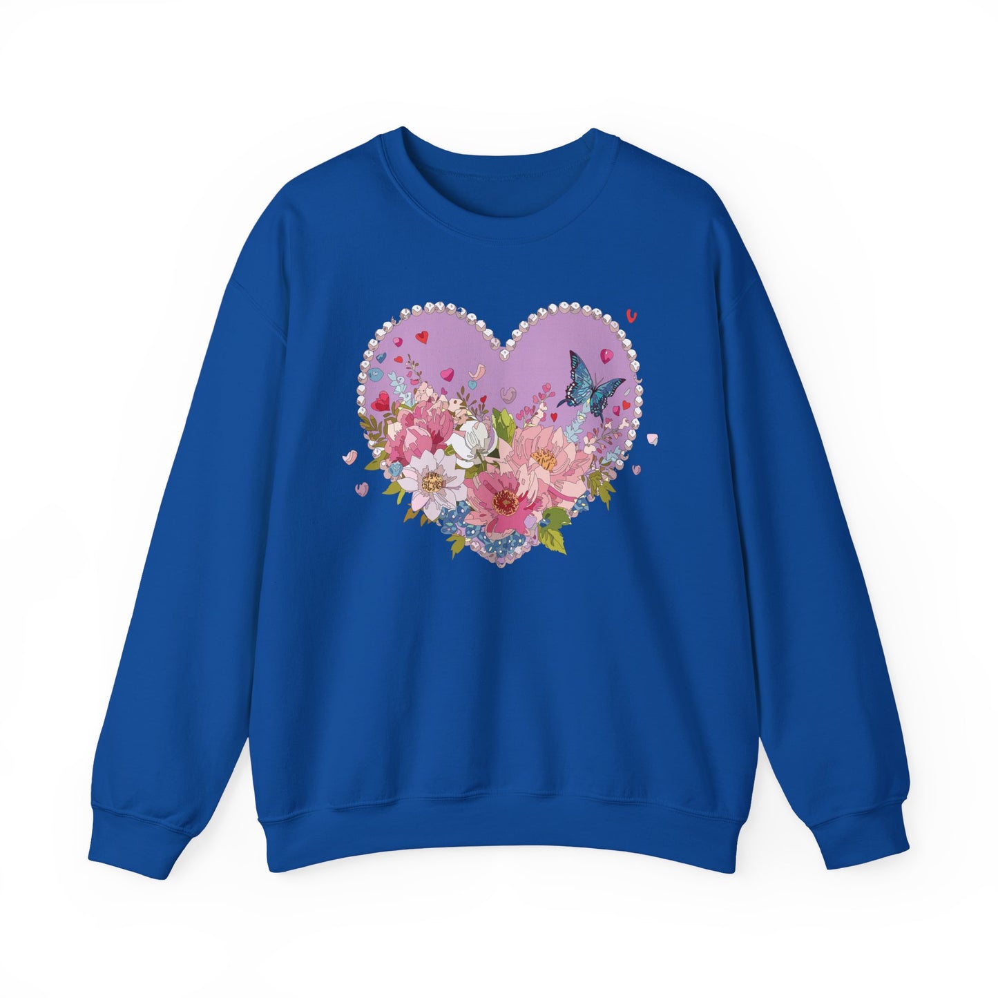 Floral Heart Sweatshirt, Floral Love Sweatshirt, Valentine's Day Sweatshirt, Heart Floral Sweatshirt