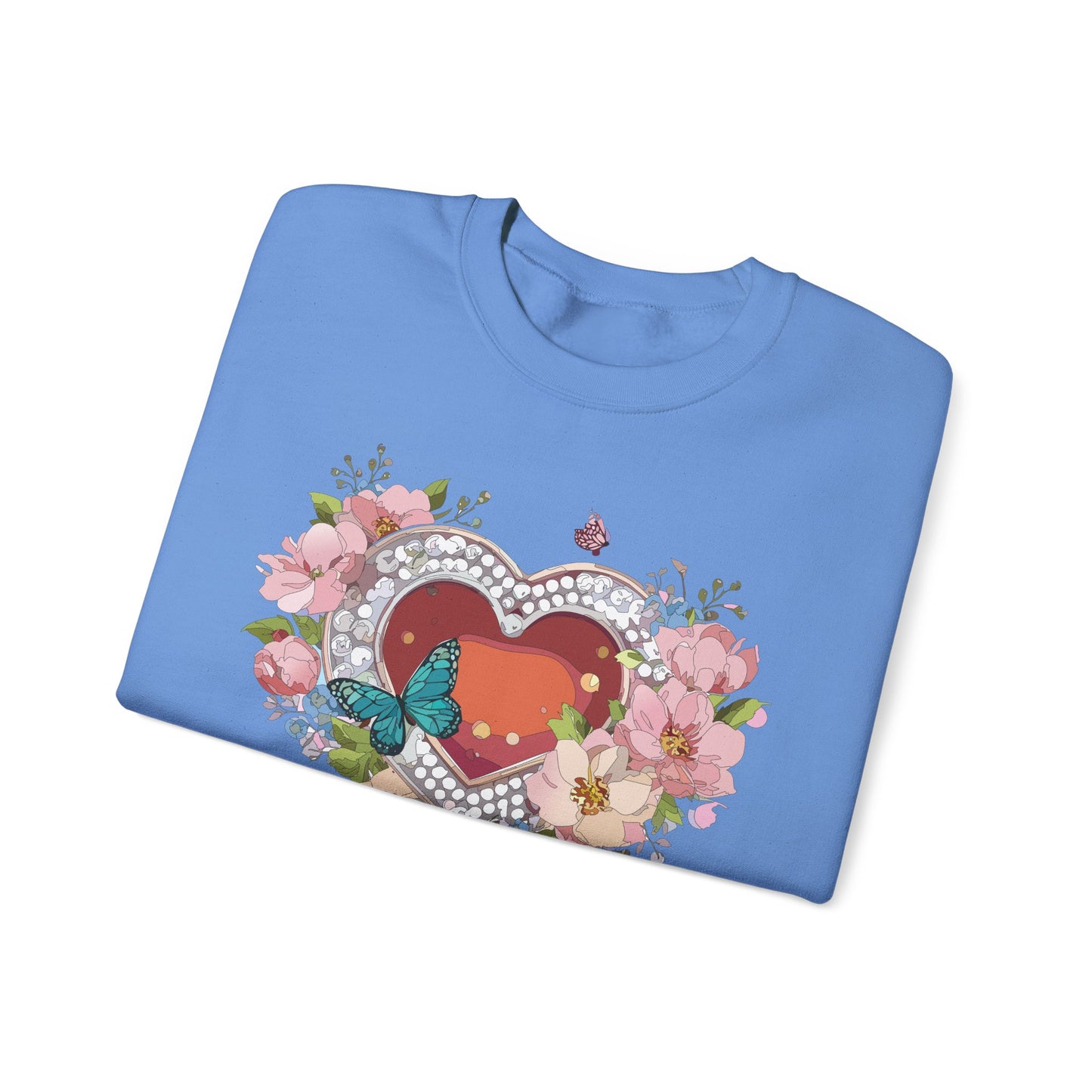 Floral Heart Sweatshirt, Floral Love Sweatshirt, Valentine's Day Sweatshirt, Heart Floral Sweatshirt